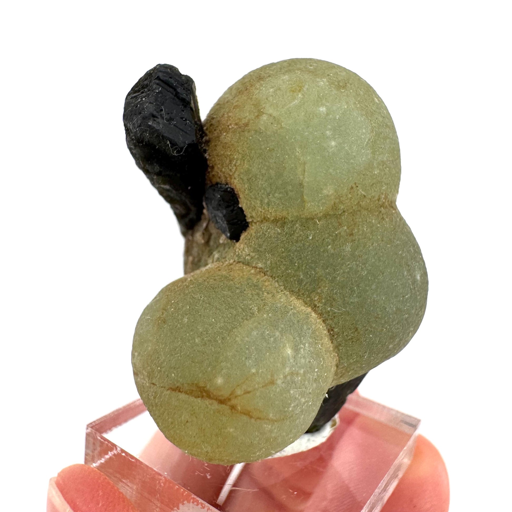 Prehnite with Epidote | Botryoidal green crystal, mineral specimen from Mali