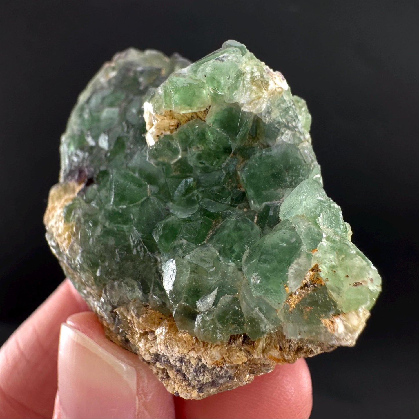 Fluorite | green crystal, mineral specimen from Erongo, Namibia