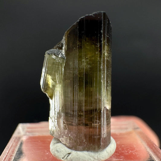 Elbaite Tourmaline | Green & Pink Bi-Color Crystal, mineral specimen from Paprok