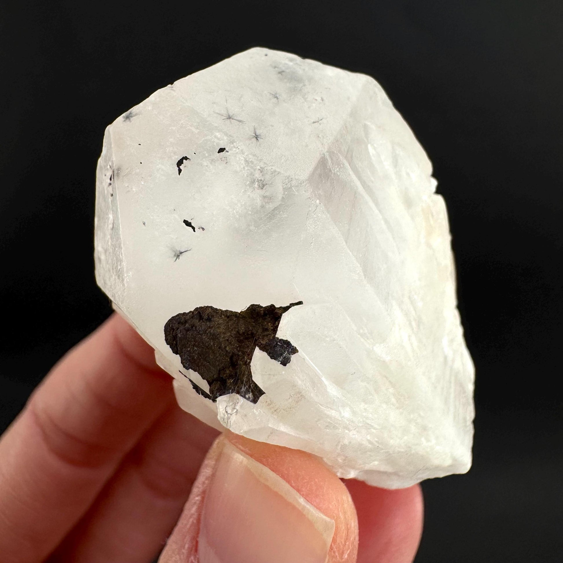 Hollandite Star Quartz | natural spider quartz crystal from Madagascar