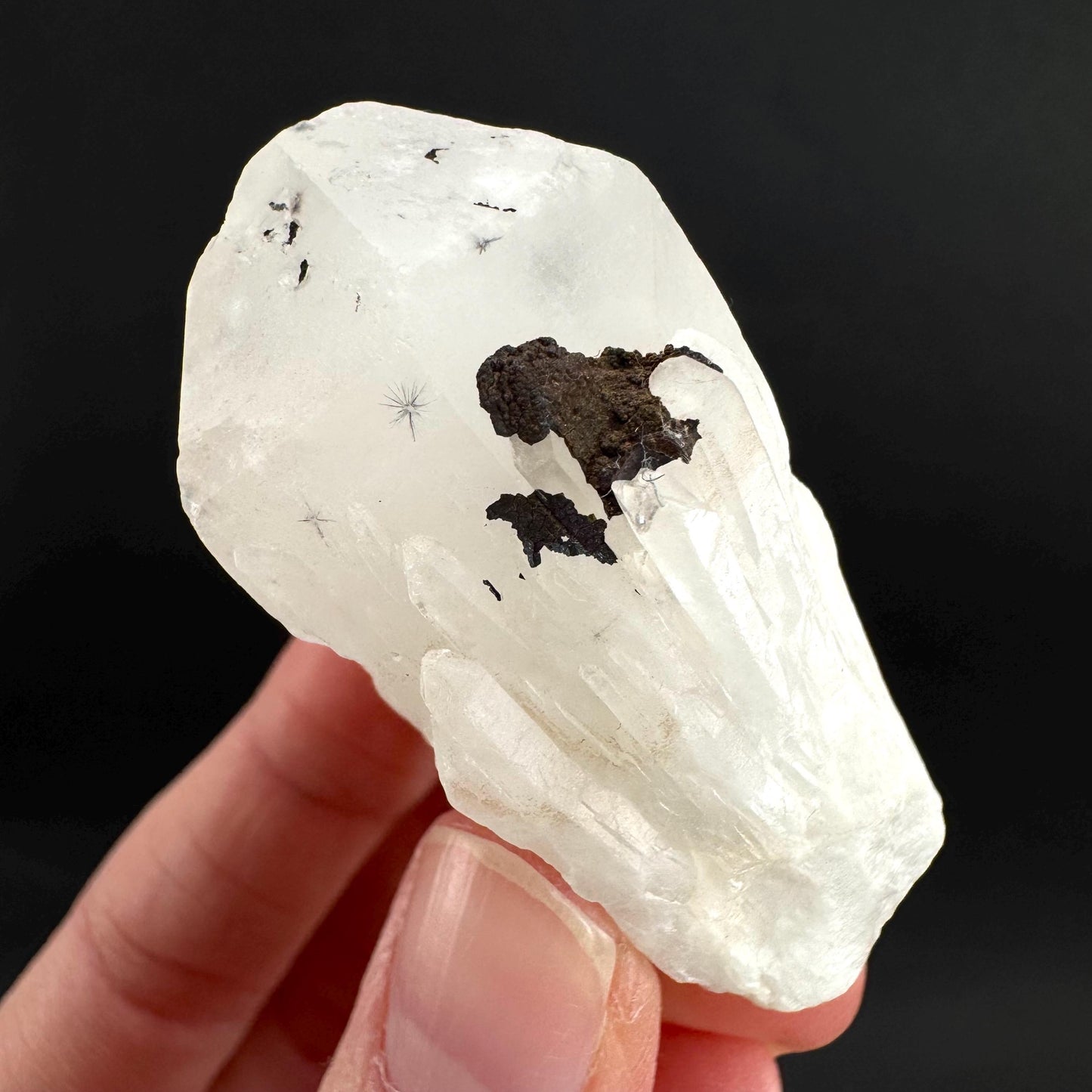 Hollandite Star Quartz | natural spider quartz crystal from Madagascar