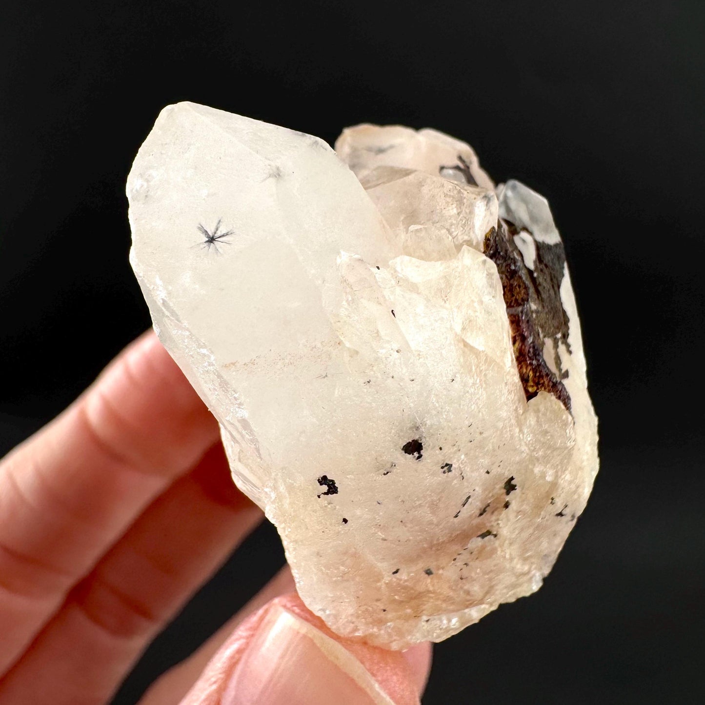 Hollandite Star Quartz | natural spider quartz crystal from Madagascar