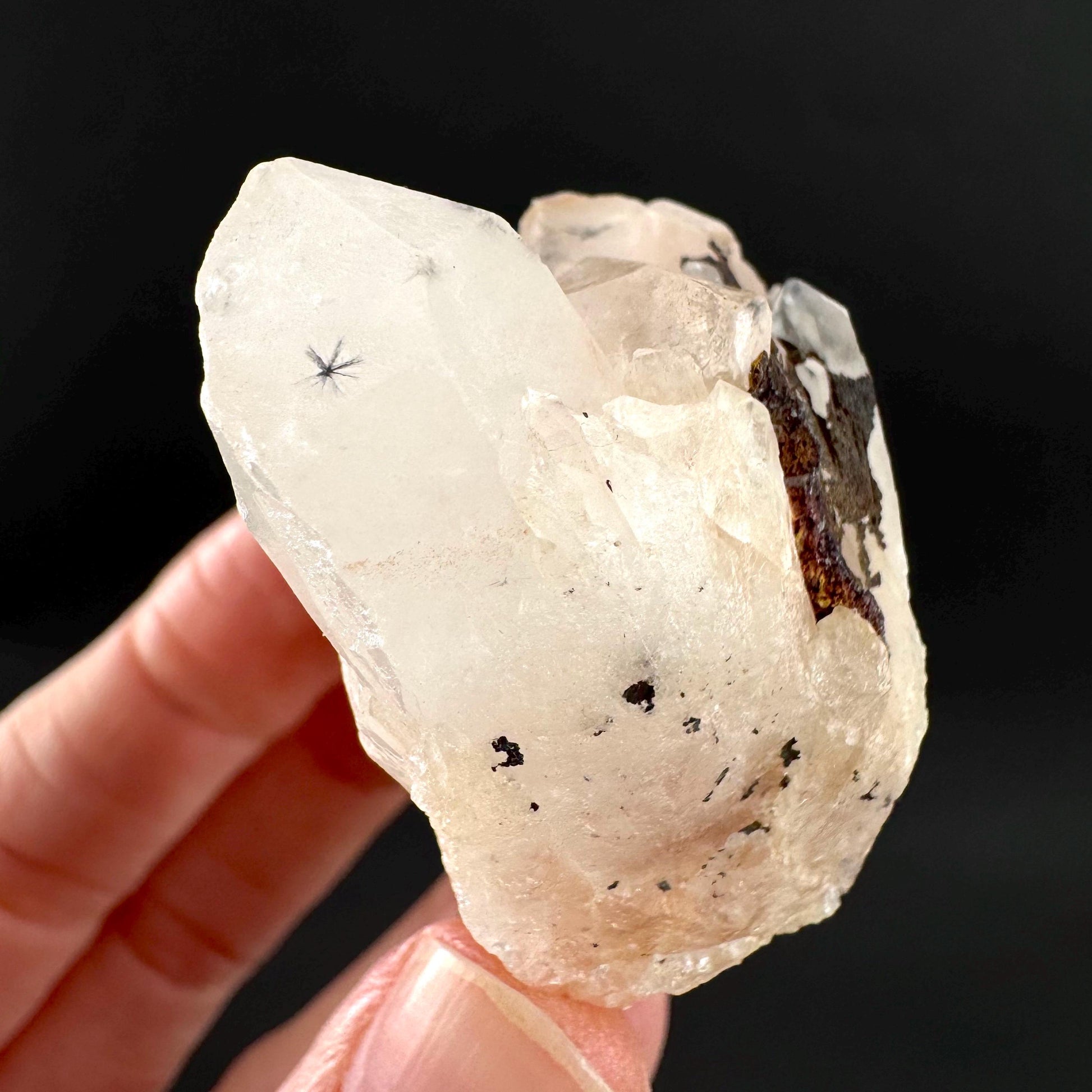 Hollandite Star Quartz | natural spider quartz crystal from Madagascar