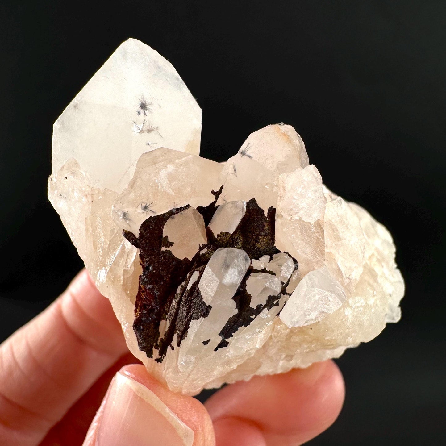 Hollandite Star Quartz | natural spider quartz crystal from Madagascar