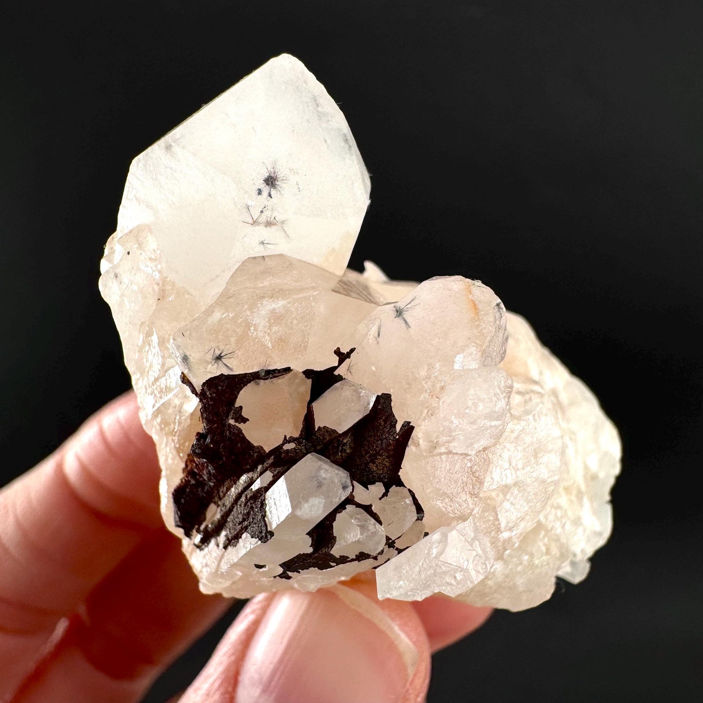Hollandite Star Quartz | natural spider quartz crystal from Madagascar