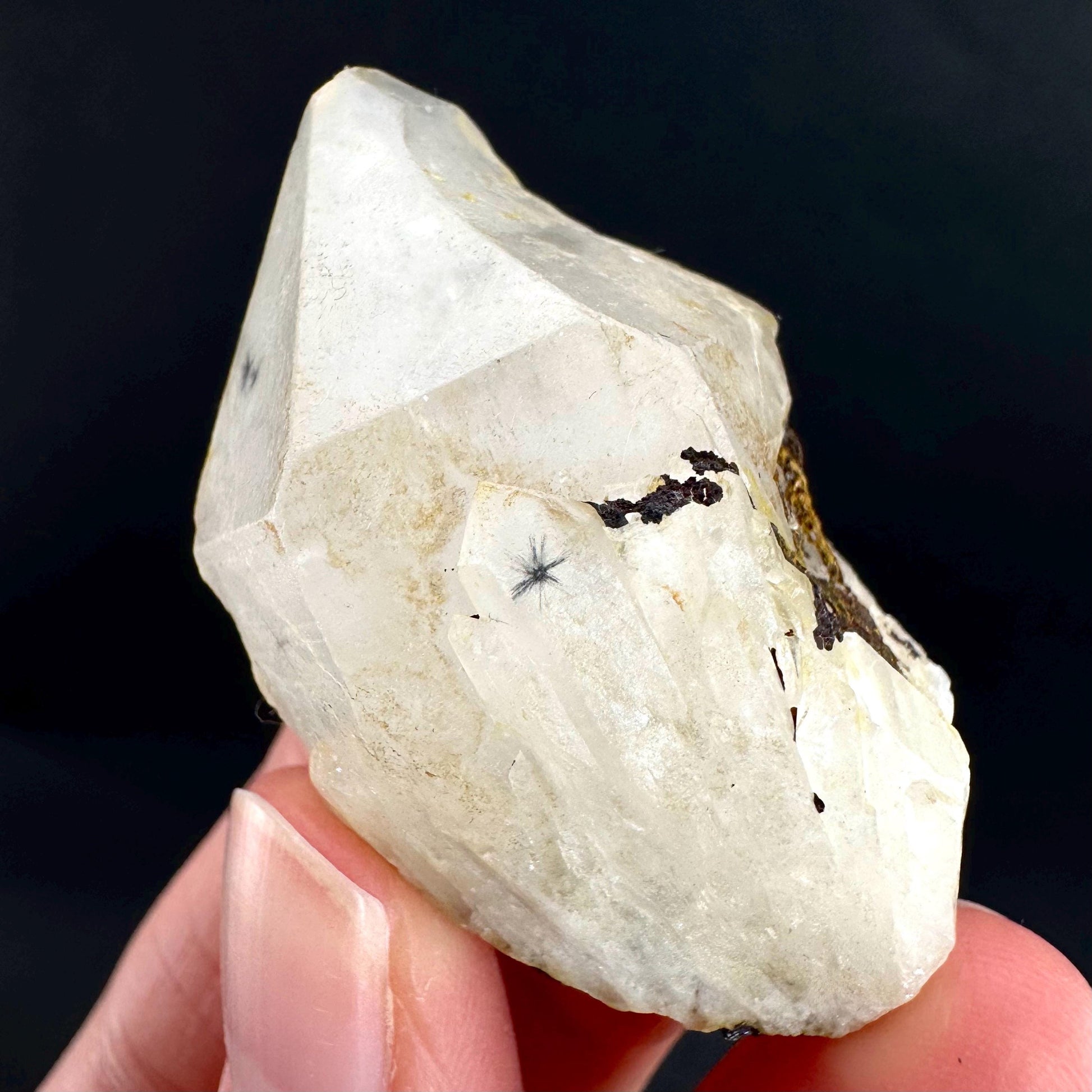 Hollandite Star Quartz | natural spider quartz crystal from Madagascar