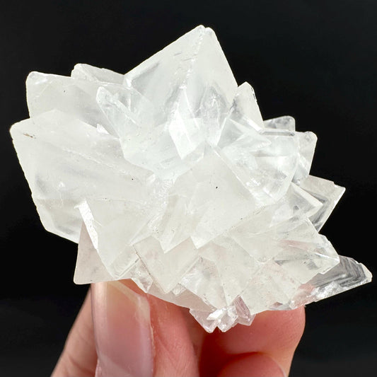 Ice Calcite | clear crystal cluster, raw natural mineral specimen