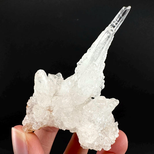 Ice Calcite | clear crystal cluster, raw natural mineral specimen