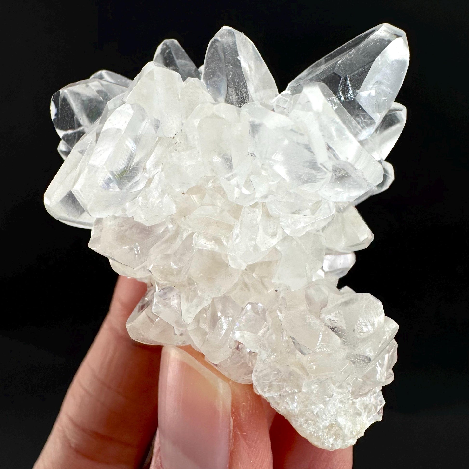 Ice Calcite | clear crystal cluster, raw natural mineral specimen