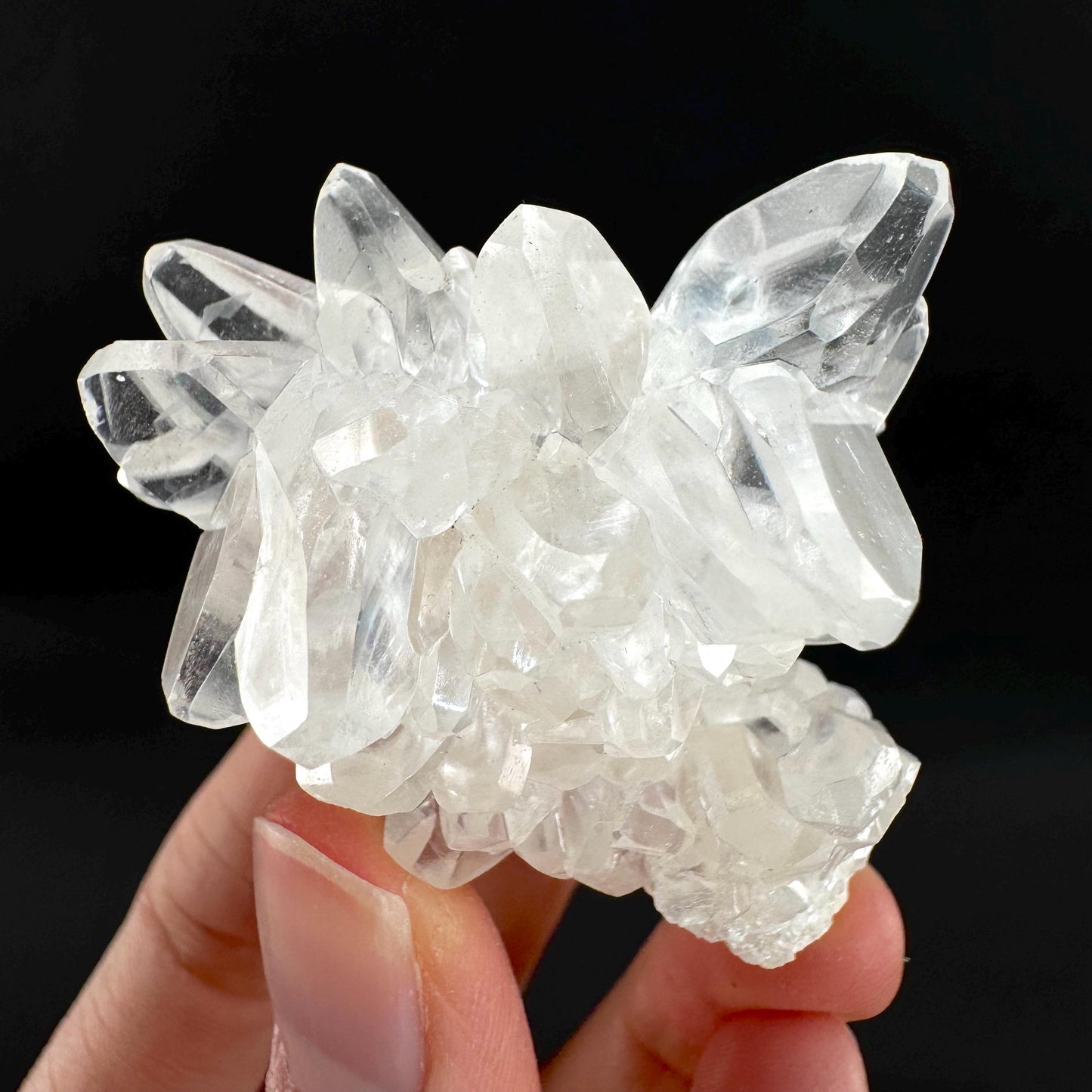 Ice Calcite | clear crystal cluster, raw natural mineral specimen