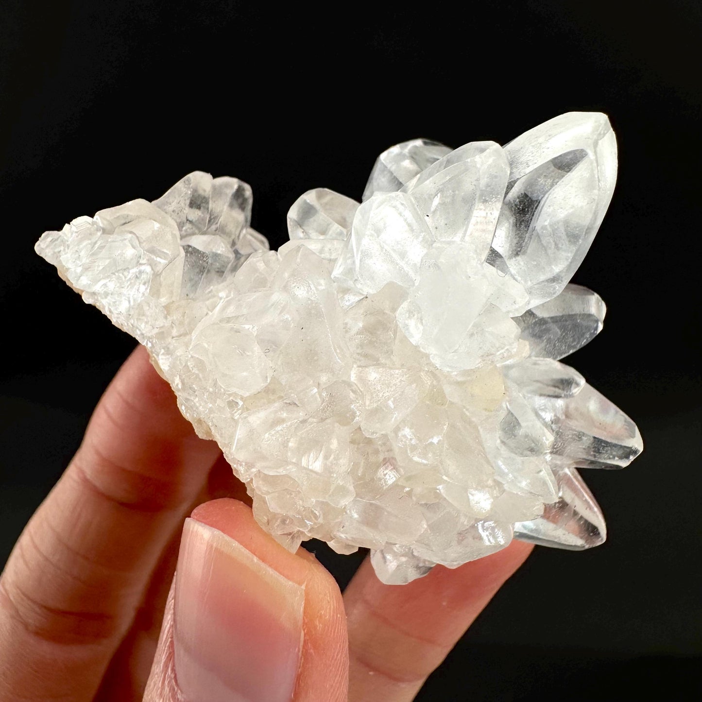 Ice Calcite | clear crystal cluster, raw natural mineral specimen