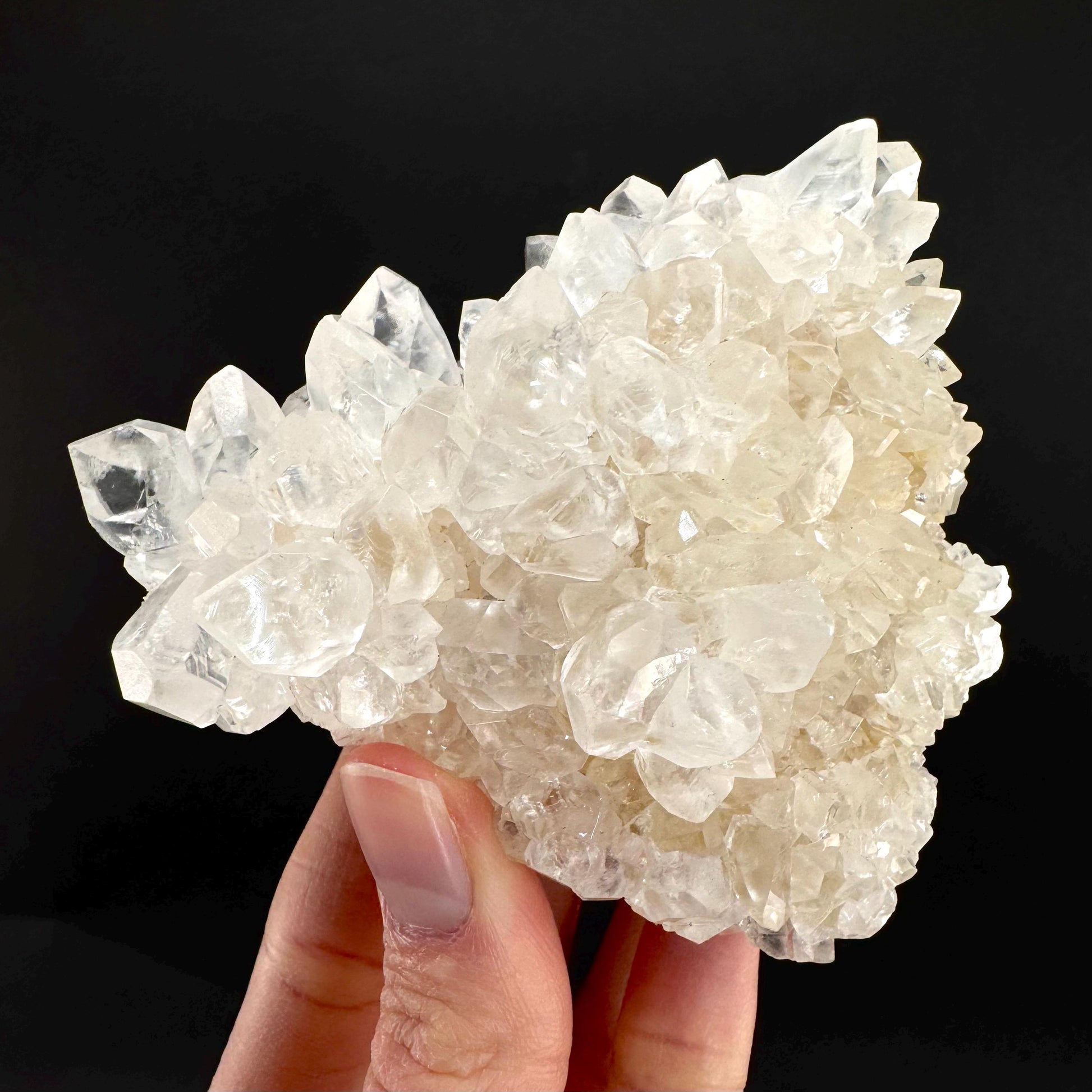 Ice Calcite | clear crystal cluster, raw natural mineral specimen