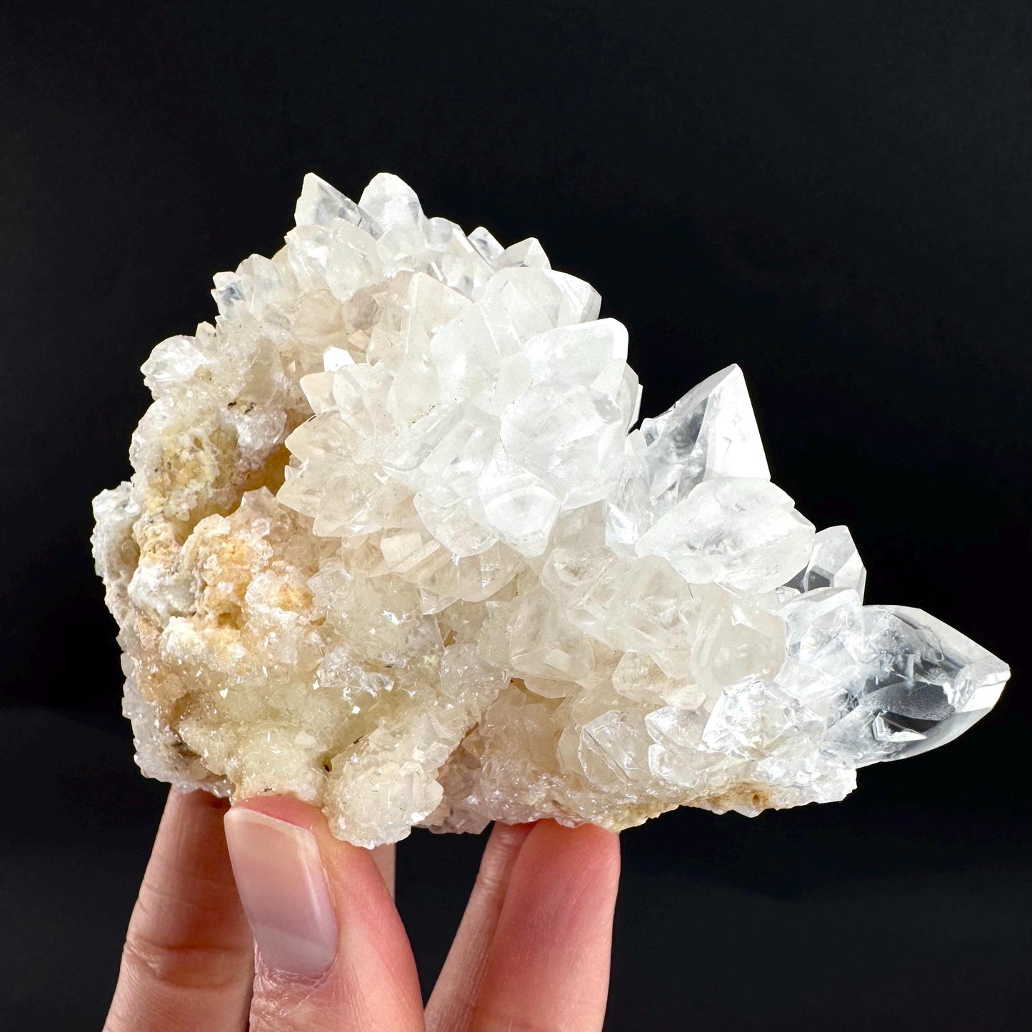 Ice Calcite | clear crystal cluster, raw natural mineral specimen