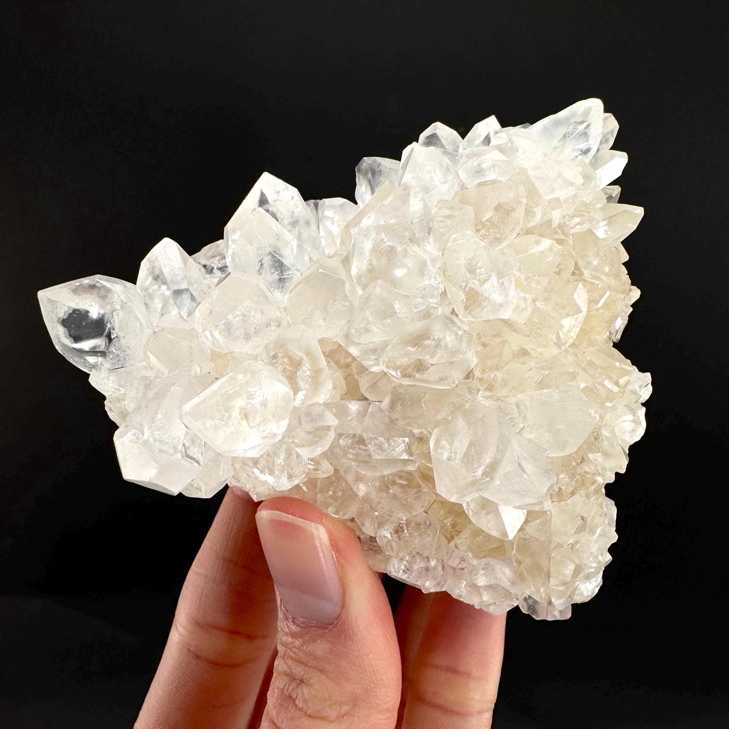 Ice Calcite | clear crystal cluster, raw natural mineral specimen
