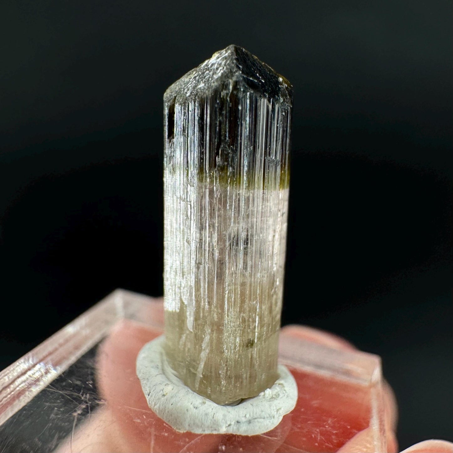 Elbaite Tourmaline | Pink & Green Bi-Color Crystal, mineral specimen from Paprok