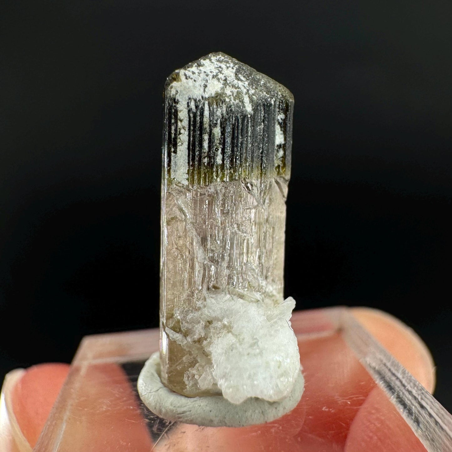 Elbaite Tourmaline | Pink & Green Bi-Color Crystal, mineral specimen from Paprok