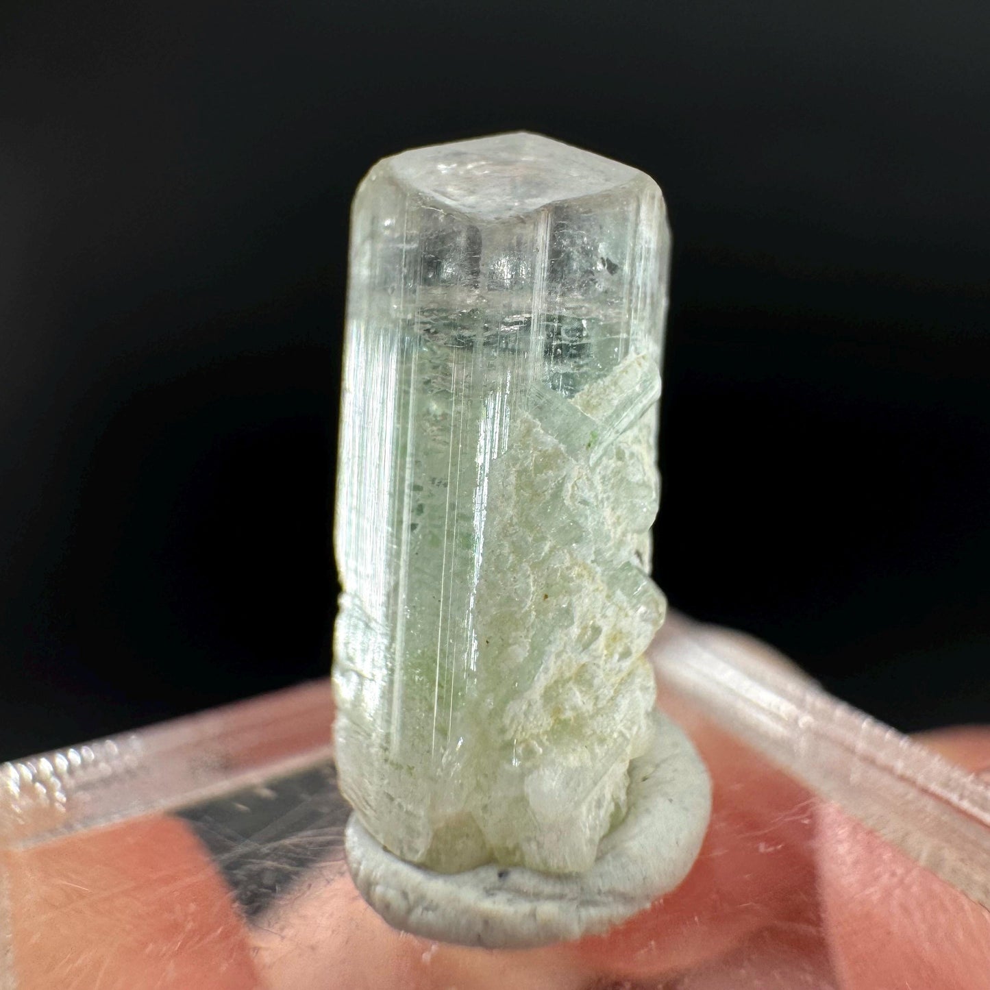 Elbaite Tourmaline | Green & Pink Bi-Color Crystal, mineral specimen from Paprok