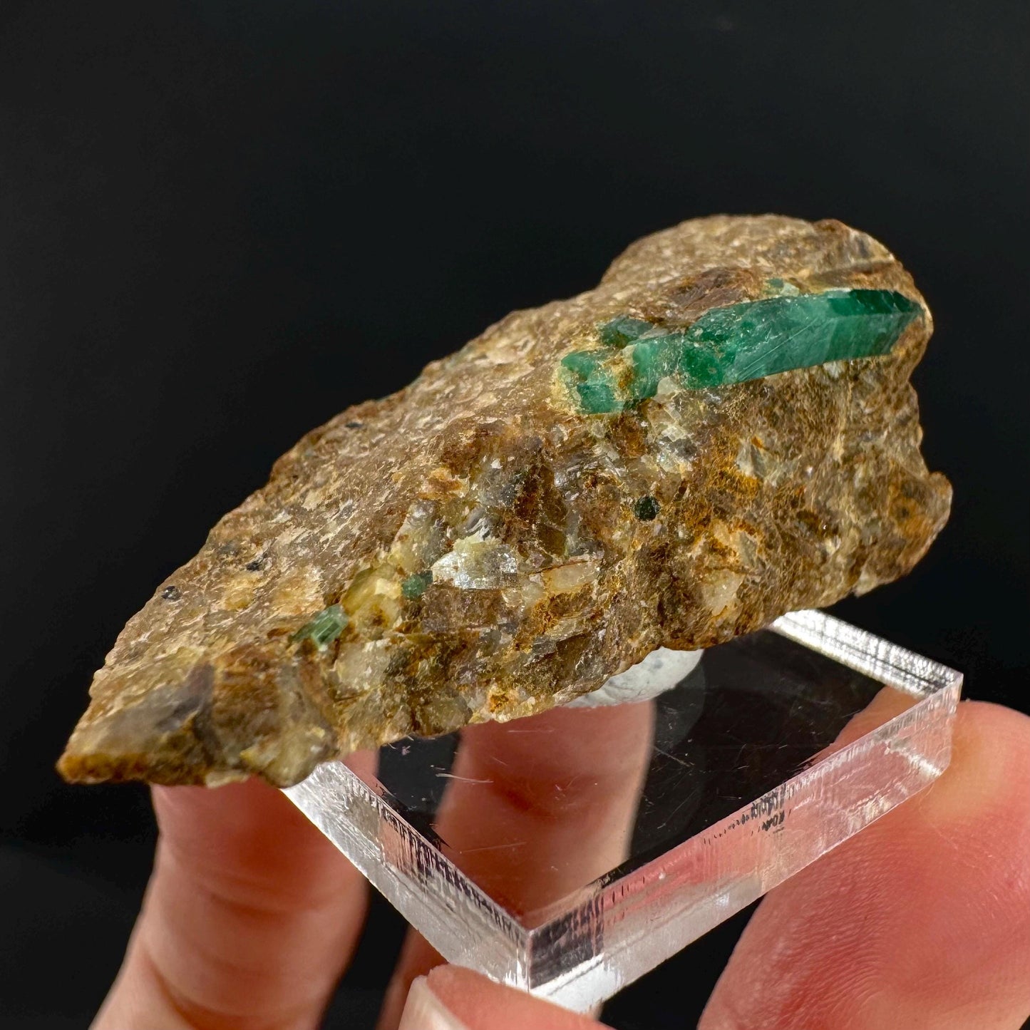 Emerald on Matrix | natural green crystal, mineral specimen from Pakistan