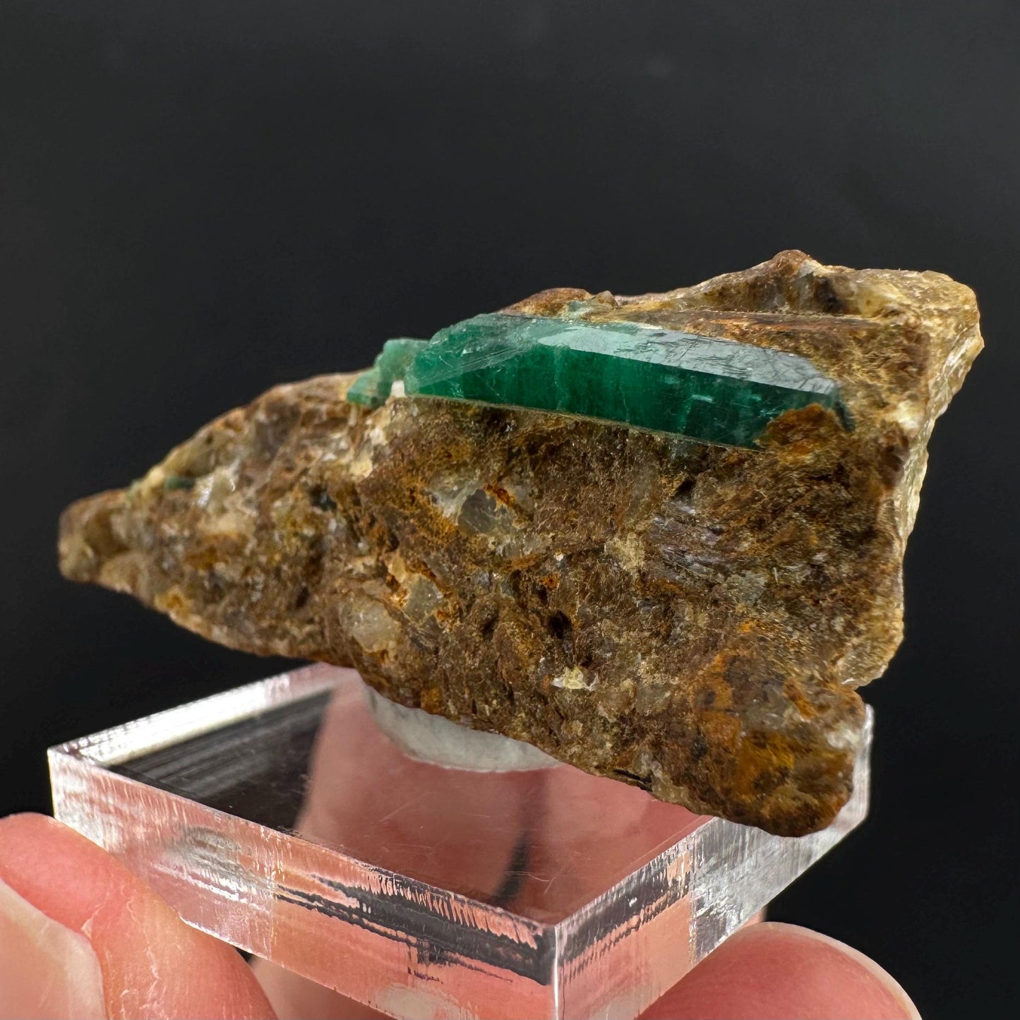 Emerald on Matrix | natural green crystal, mineral specimen from Pakistan