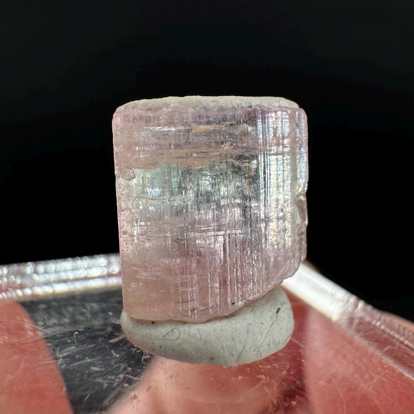 Elbaite Tourmaline | Pink & Green Bi-Color Crystal, mineral specimen from Paprok