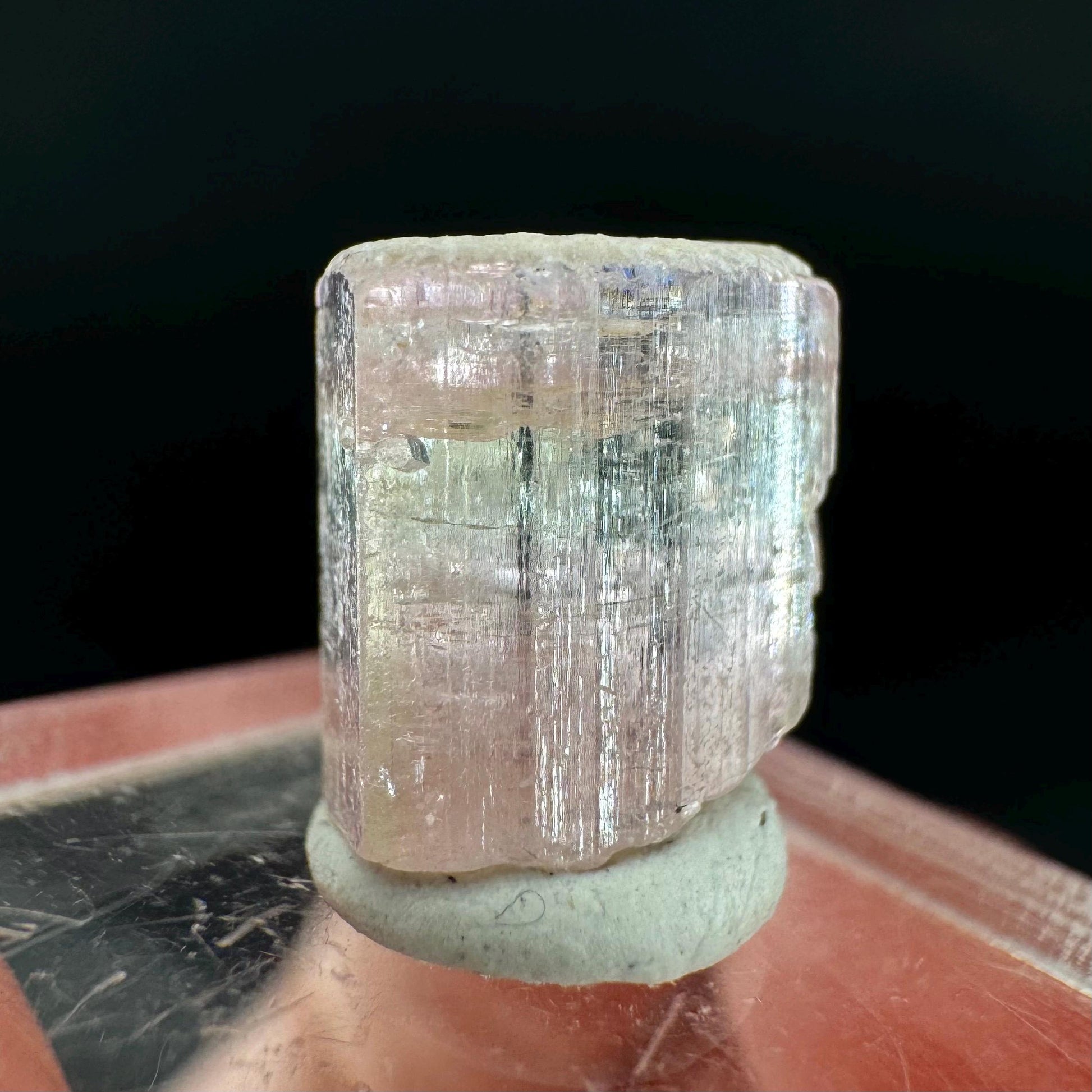 Elbaite Tourmaline | Pink & Green Bi-Color Crystal, mineral specimen from Paprok