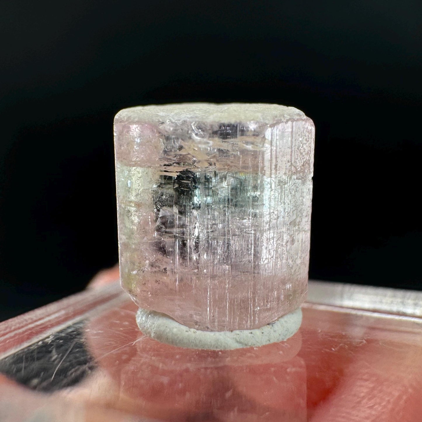 Elbaite Tourmaline | Pink & Green Bi-Color Crystal, mineral specimen from Paprok