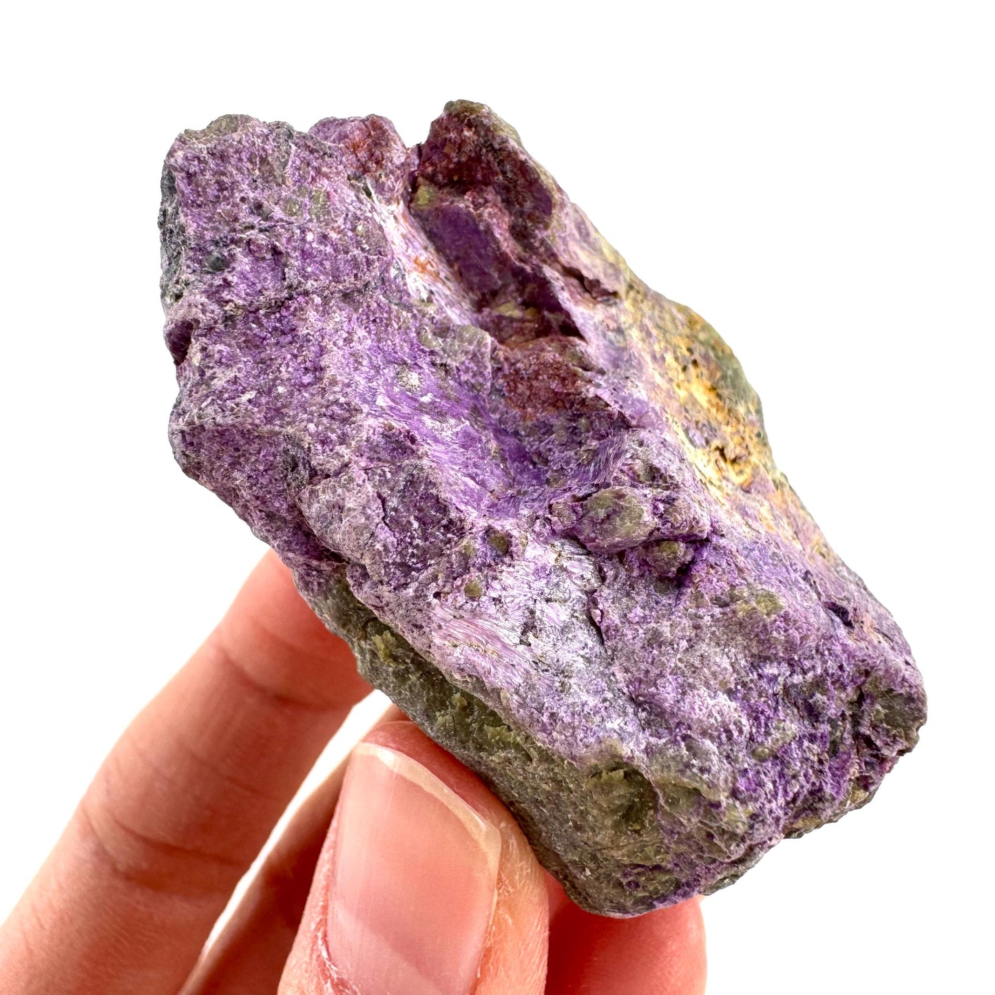 Stichtite | purple stichtite with serpentine, mineral specimen from South Africa