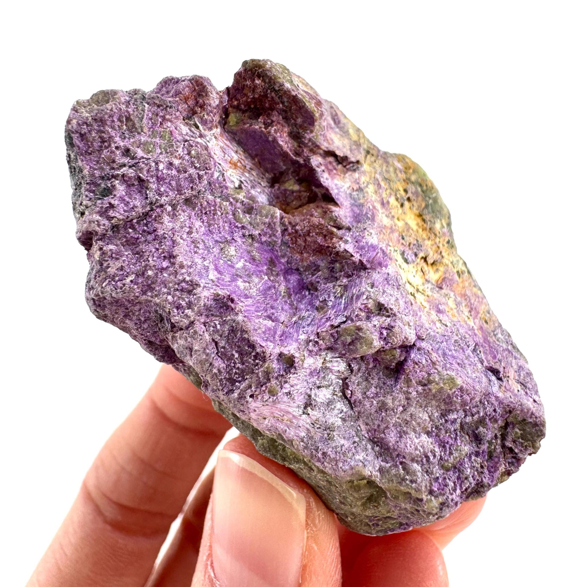 Stichtite | purple stichtite with serpentine, mineral specimen from South Africa