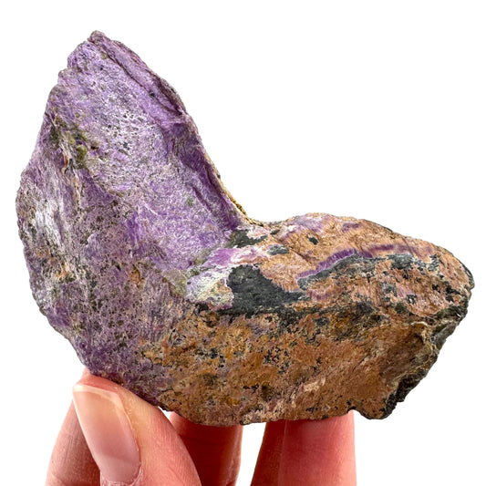 Stichtite | purple stichtite with serpentine, mineral specimen from South Africa