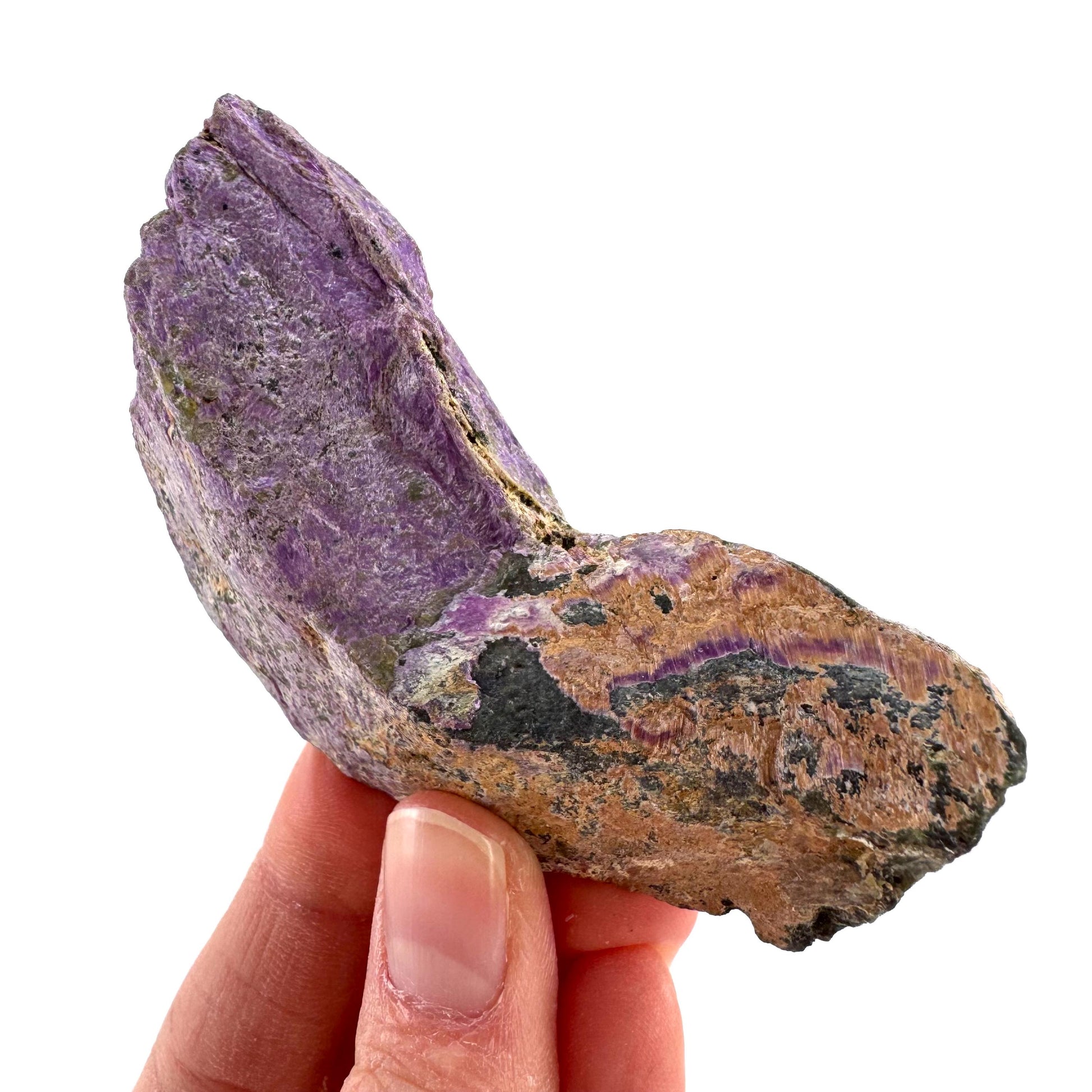 Stichtite | purple stichtite with serpentine, mineral specimen from South Africa