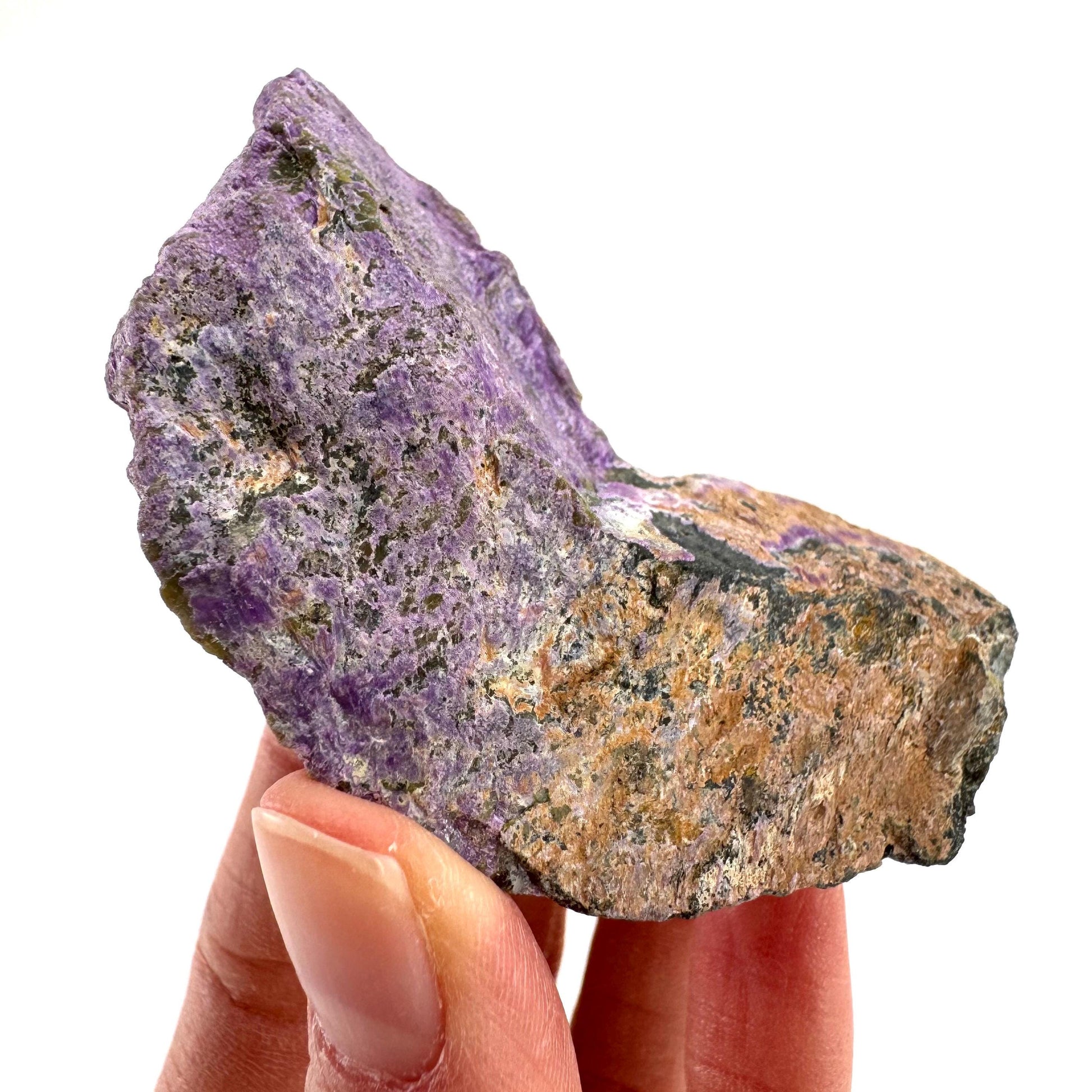 Stichtite | purple stichtite with serpentine, mineral specimen from South Africa