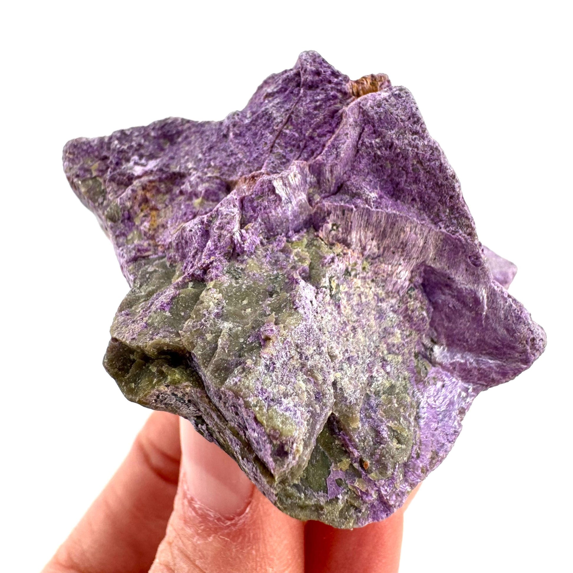 Stichtite | purple stichtite with serpentine, mineral specimen from South Africa