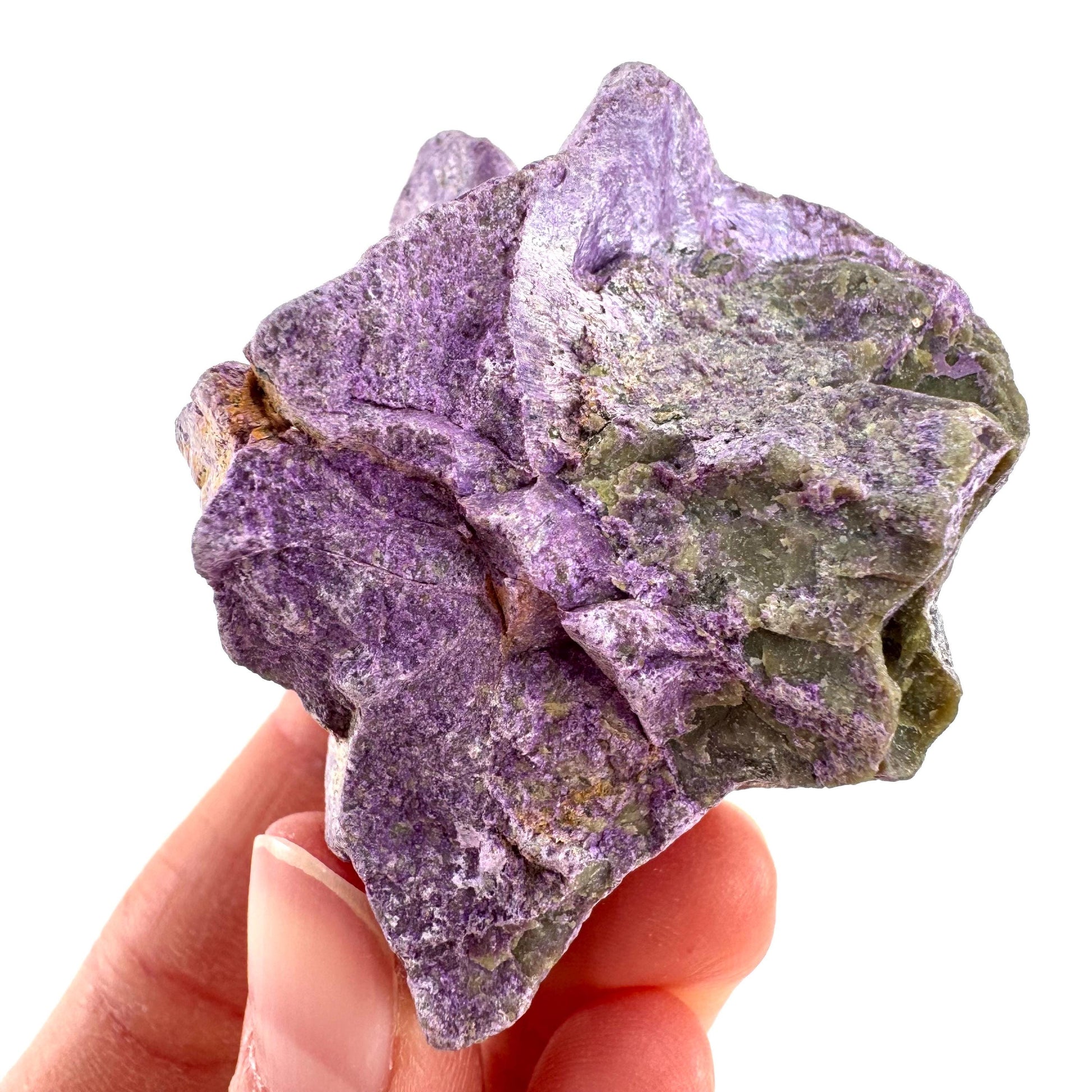 Stichtite | purple stichtite with serpentine, mineral specimen from South Africa