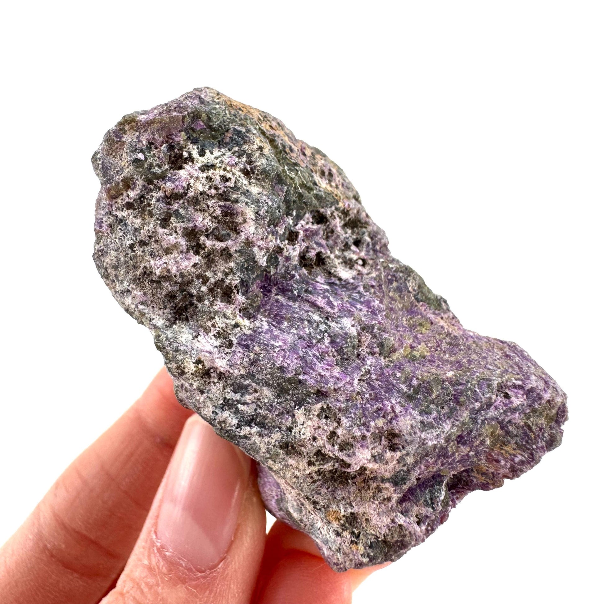 Stichtite | purple stichtite with serpentine, mineral specimen from South Africa