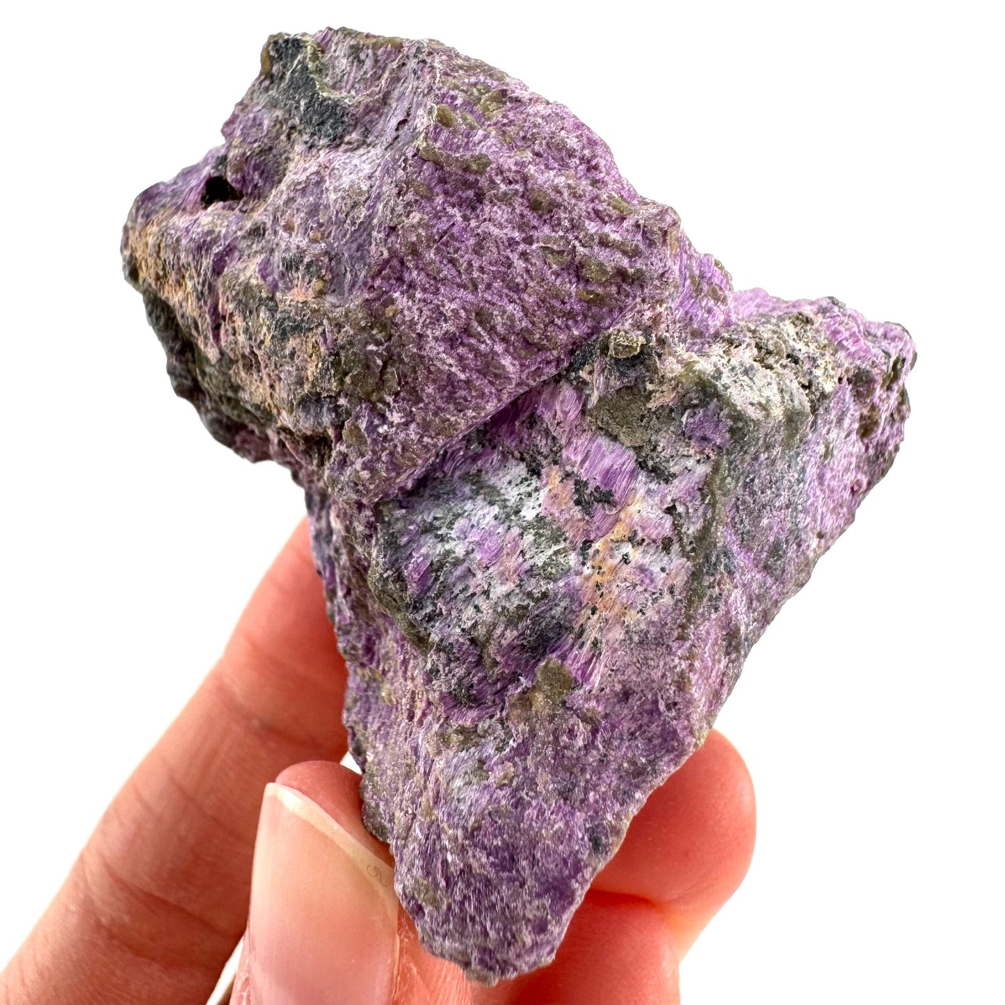 Stichtite | purple stichtite with serpentine, mineral specimen from South Africa