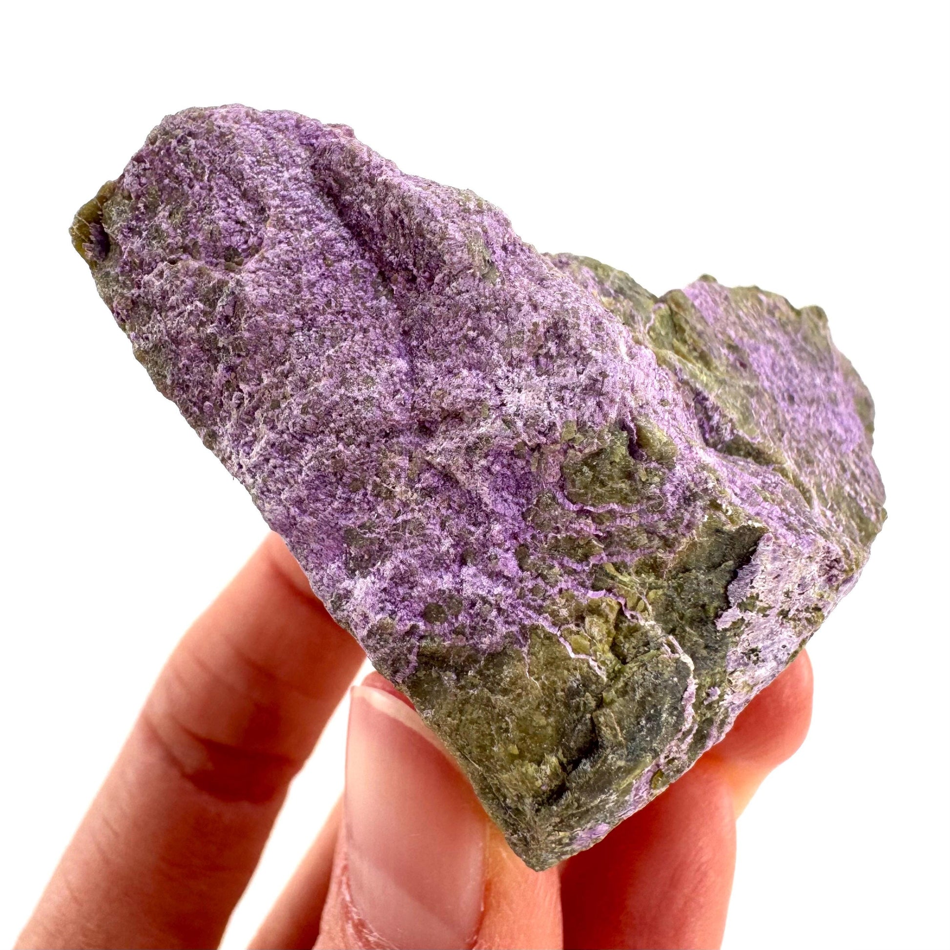 Stichtite | purple stichtite with serpentine, mineral specimen from South Africa
