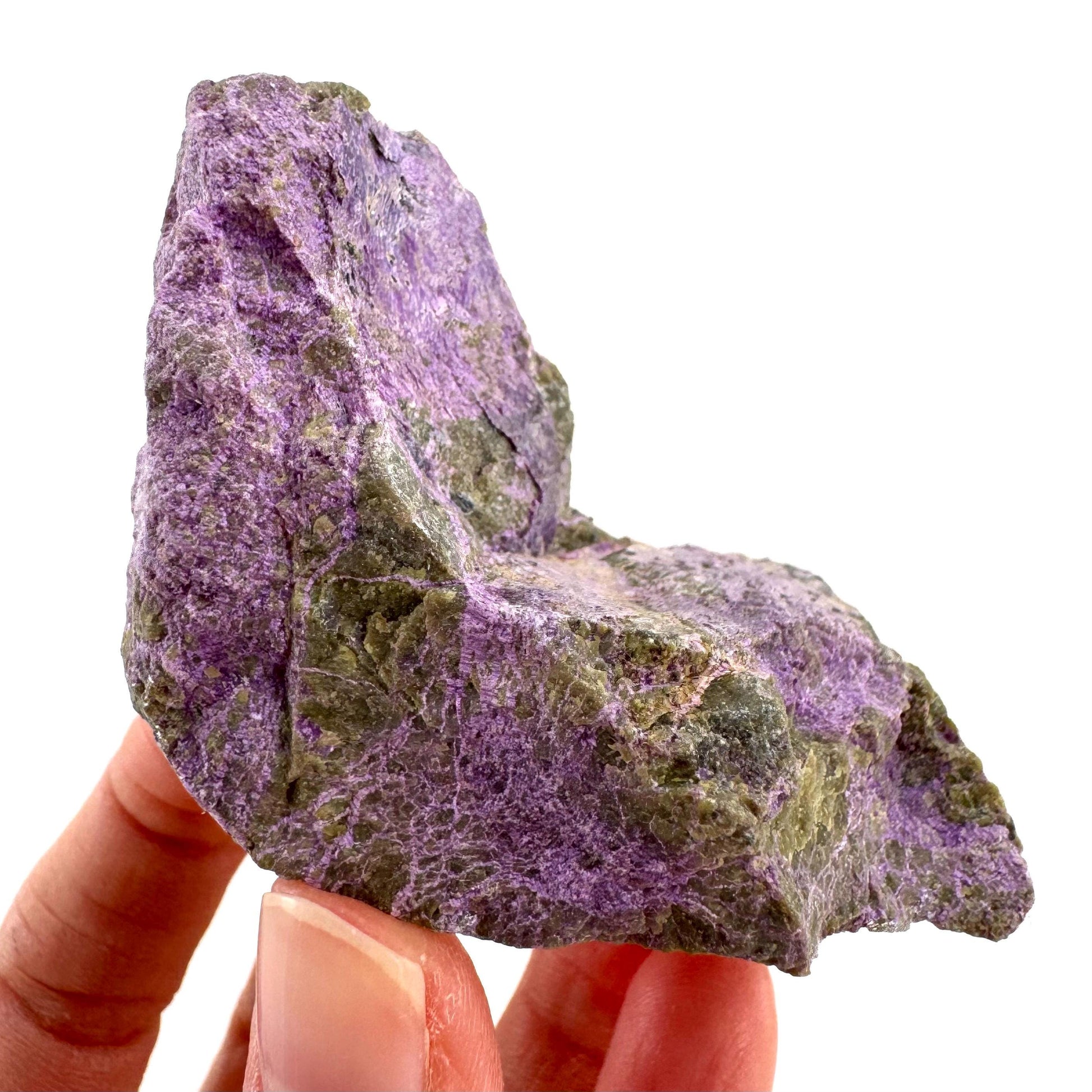 Stichtite | purple stichtite with serpentine, mineral specimen from South Africa