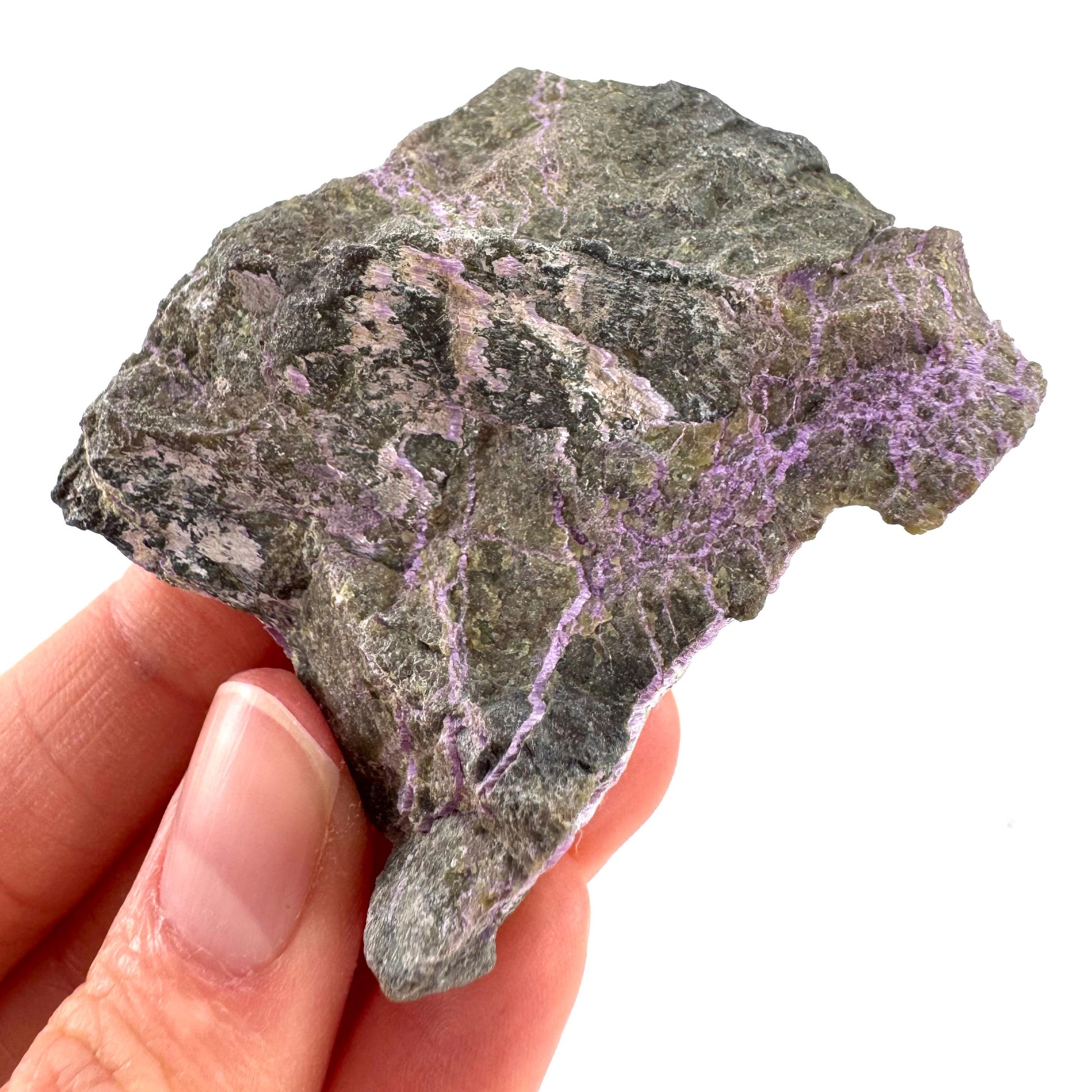 Stichtite | purple stichtite with serpentine, mineral specimen from South Africa