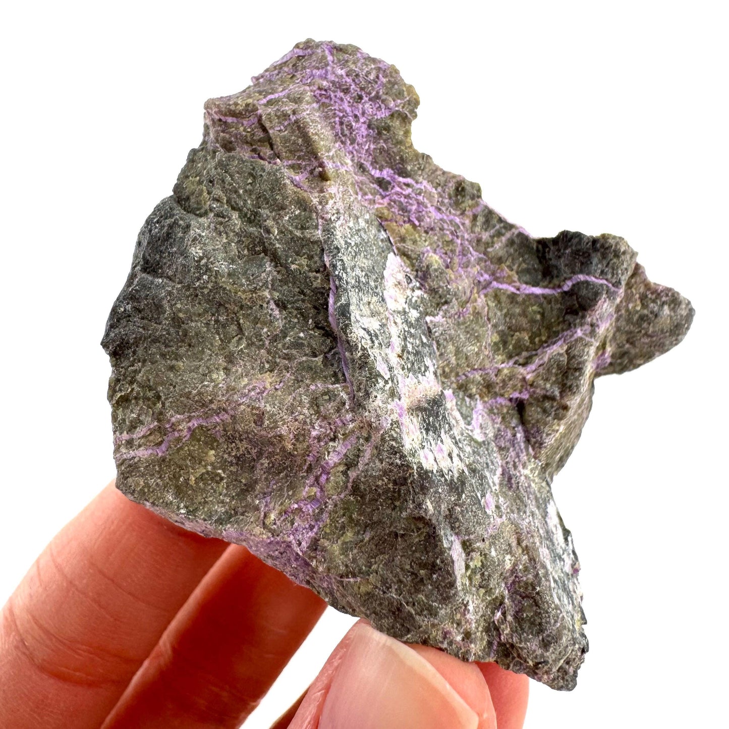 Stichtite | purple stichtite with serpentine, mineral specimen from South Africa