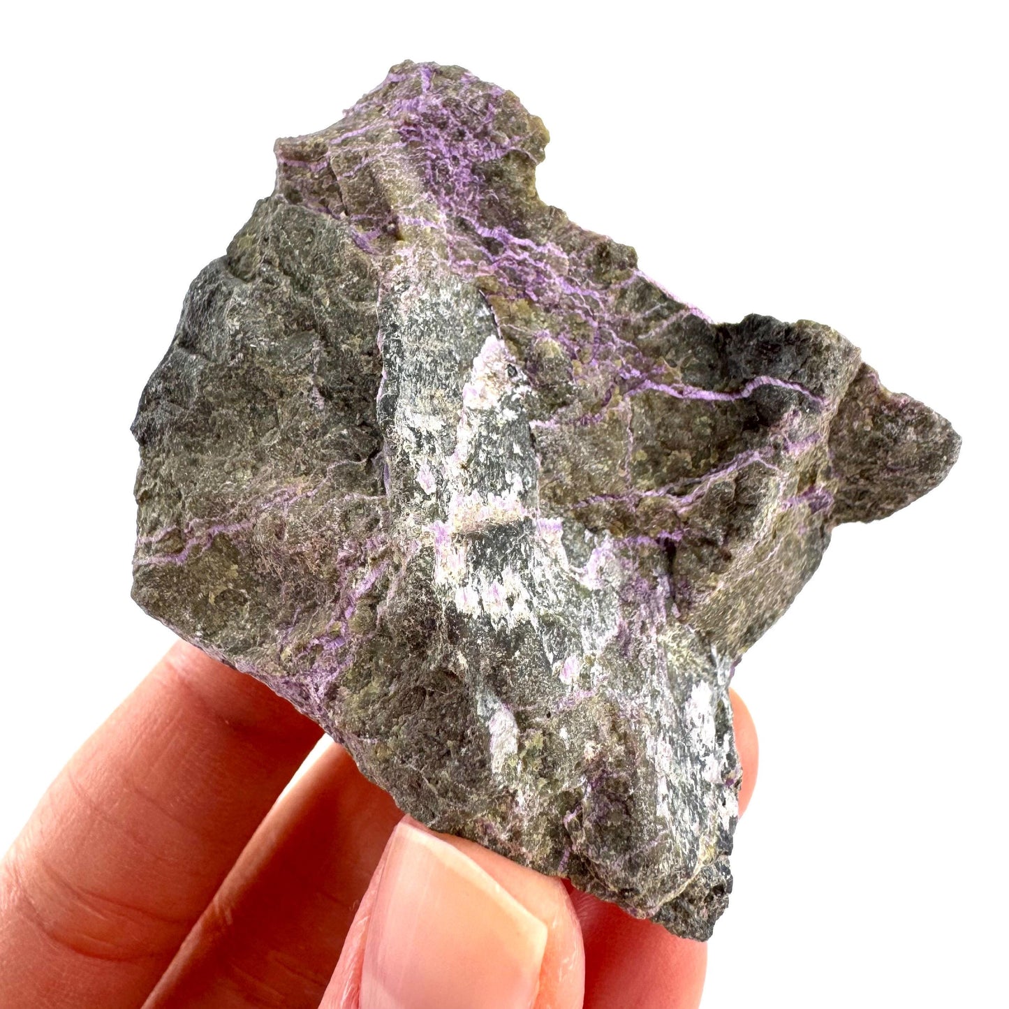 Stichtite | purple stichtite with serpentine, mineral specimen from South Africa
