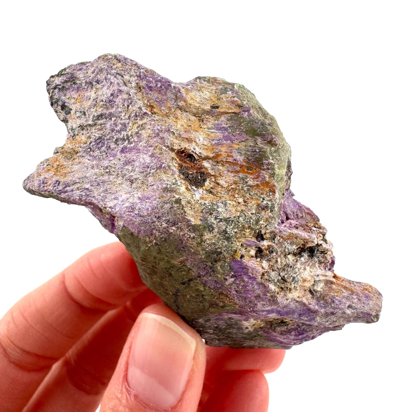 Stichtite | purple stichtite with serpentine, mineral specimen from South Africa