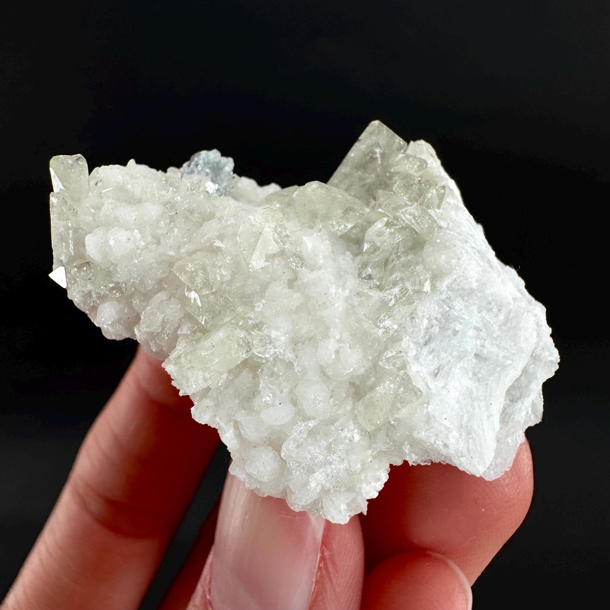 Herderite on Albite Matrix | light green crystal, rare mineral specimen from Pakistan