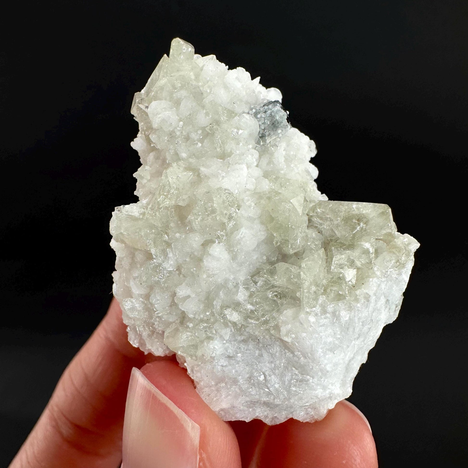 Herderite on Albite Matrix | light green crystal, rare mineral specimen from Pakistan