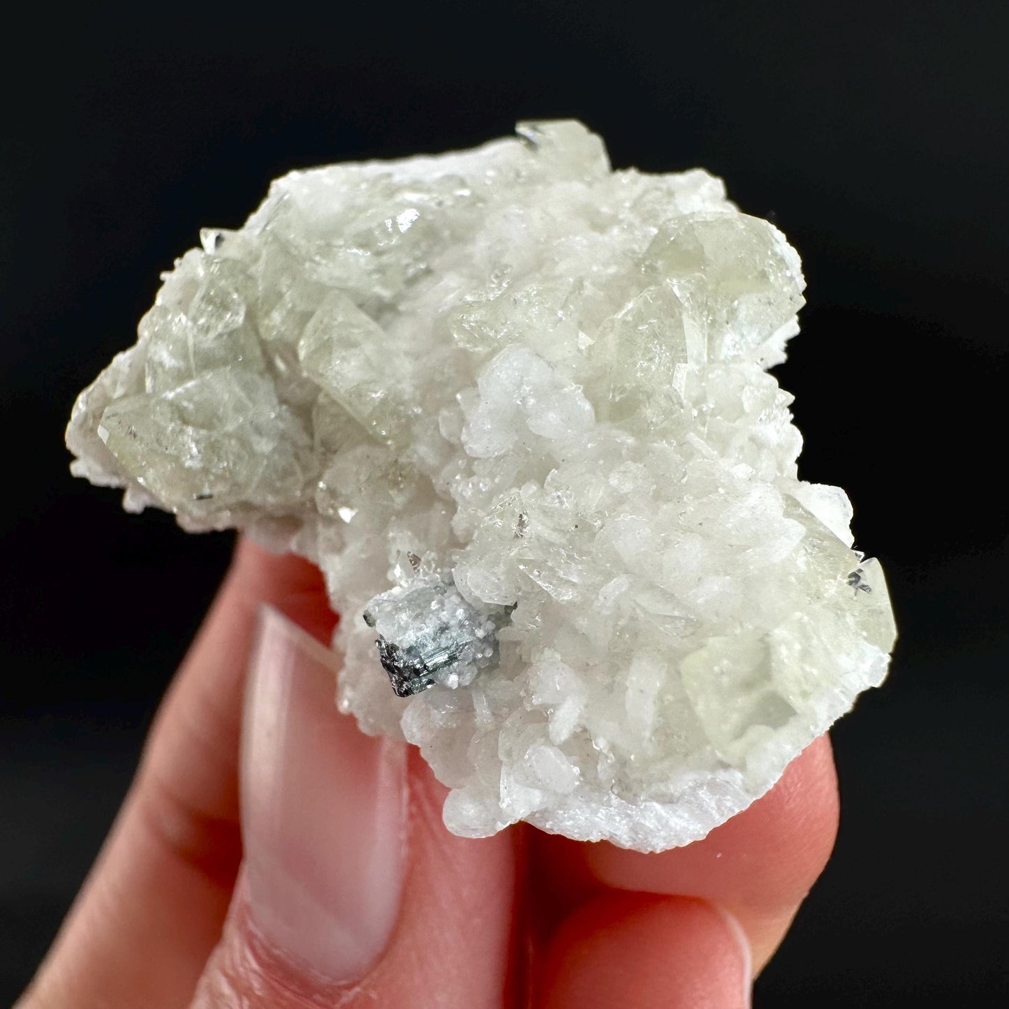 Herderite on Albite Matrix | light green crystal, rare mineral specimen from Pakistan