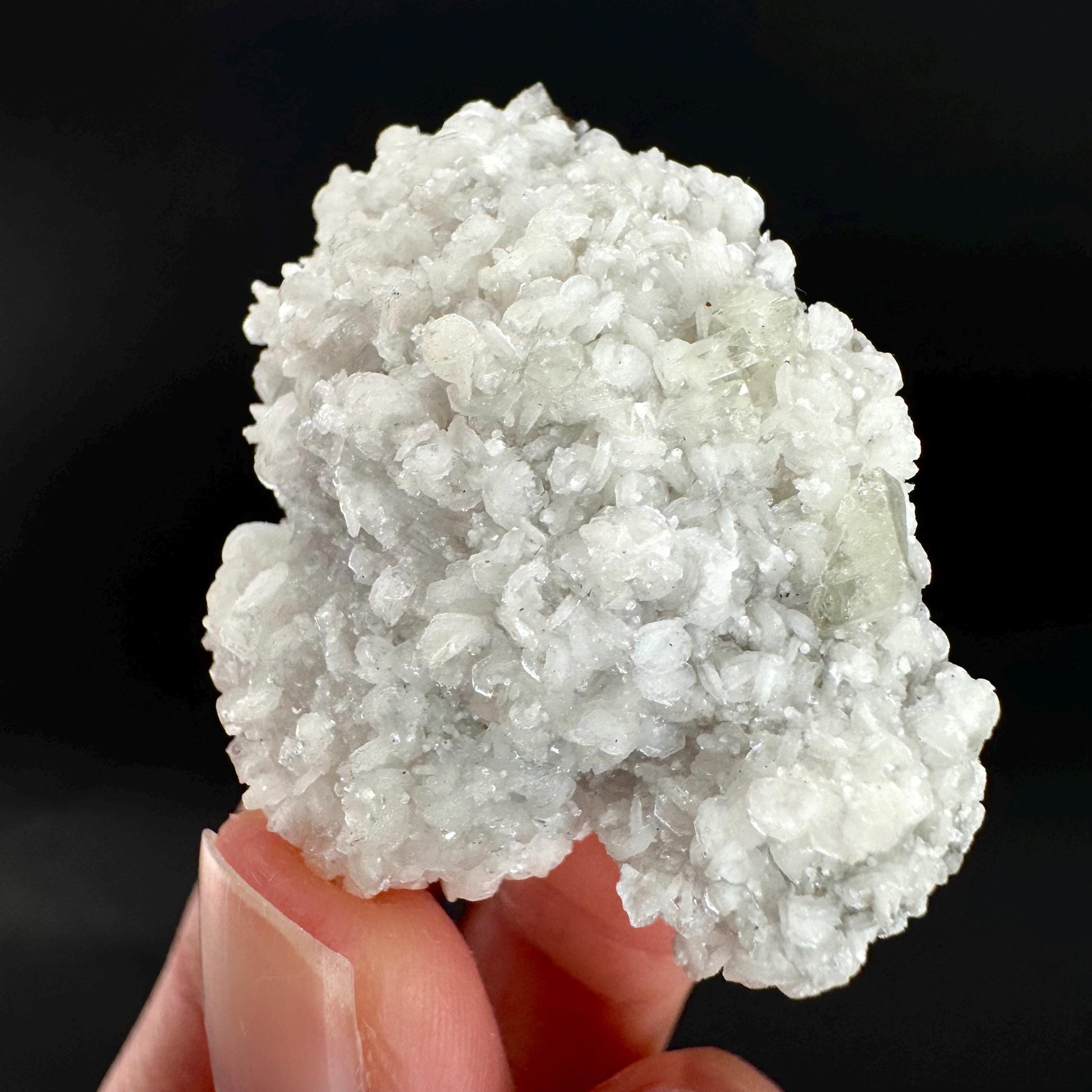Herderite on Albite Matrix | light green crystal, rare mineral specimen from Pakistan