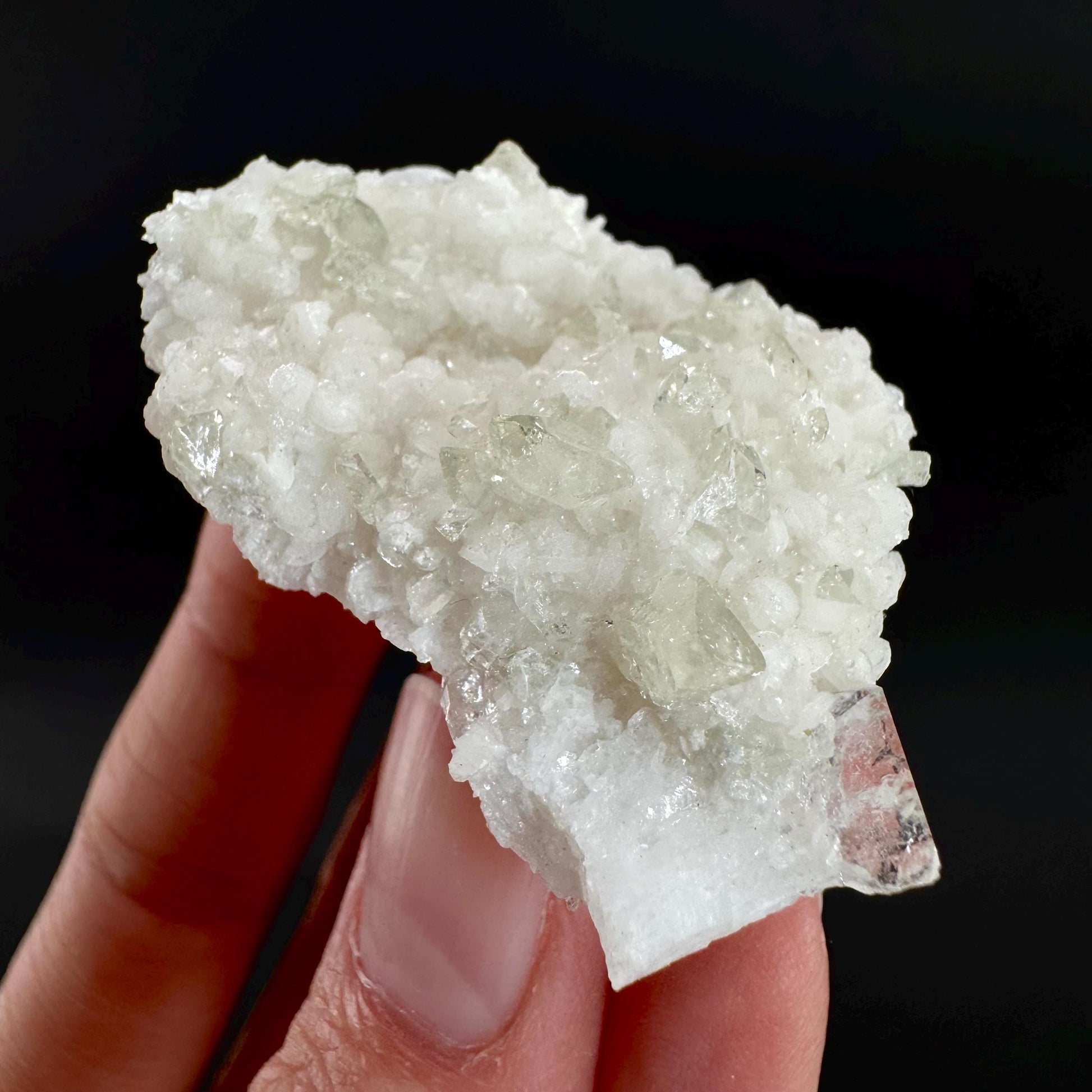 Herderite with Quartz on Albite | light green crystal, rare mineral specimen from Pakistan