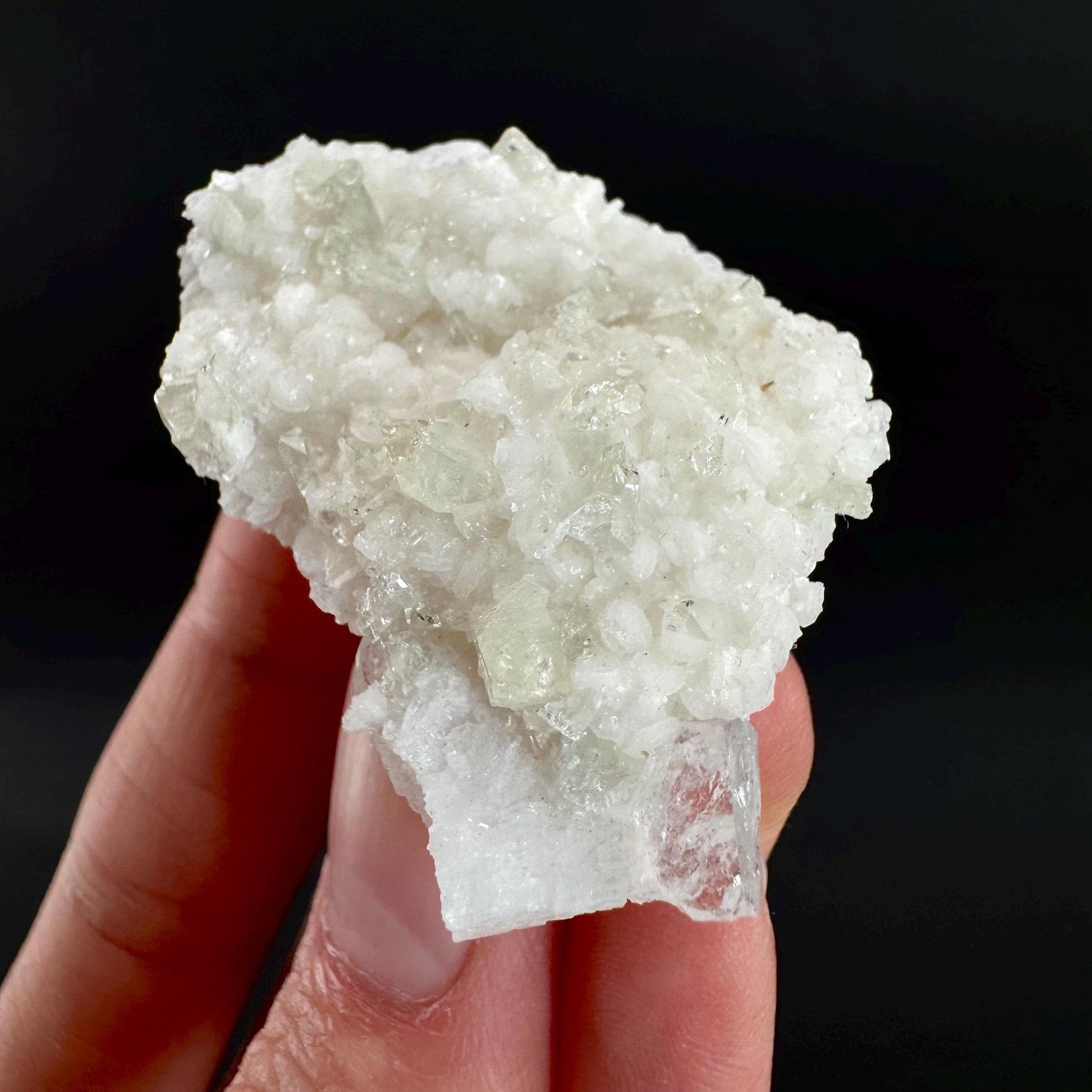 Herderite with Quartz on Albite | light green crystal, rare mineral specimen from Pakistan