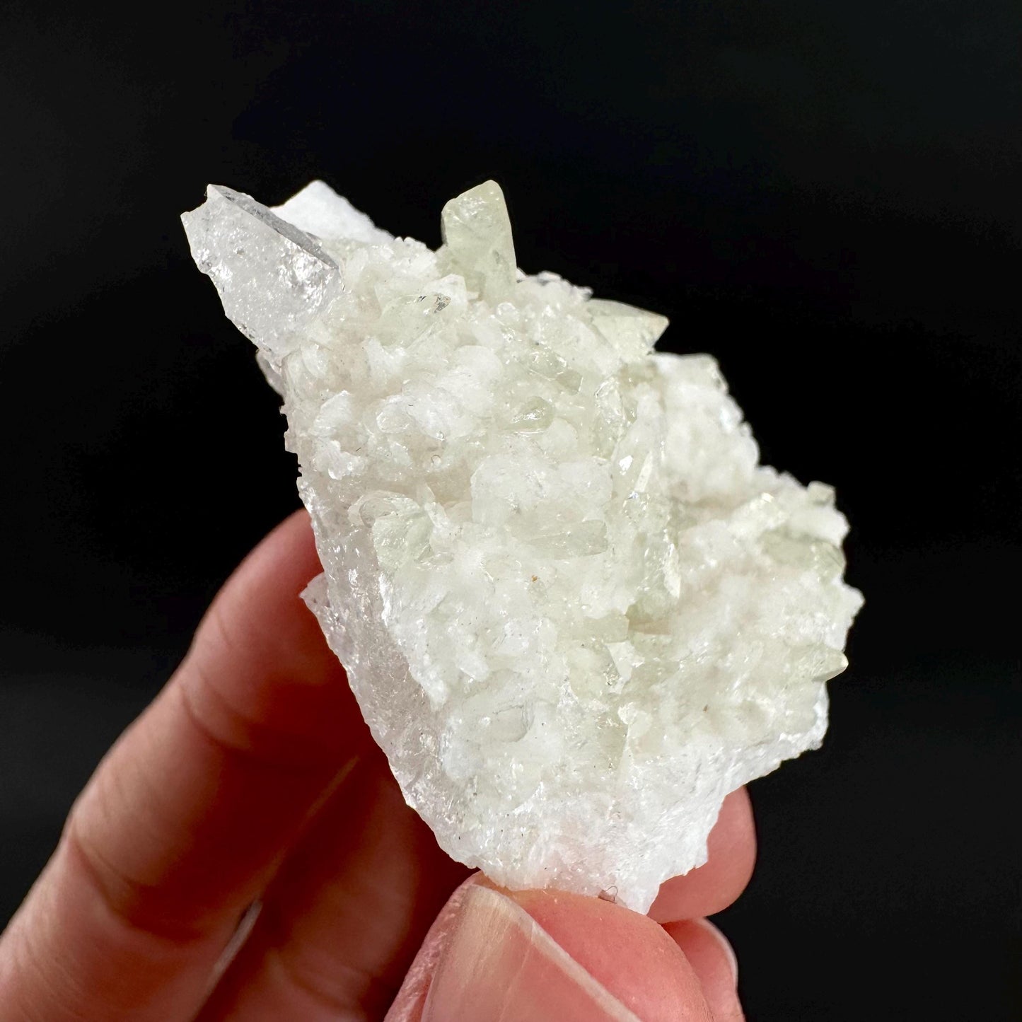 Herderite with Quartz on Albite | light green crystal, rare mineral specimen from Pakistan