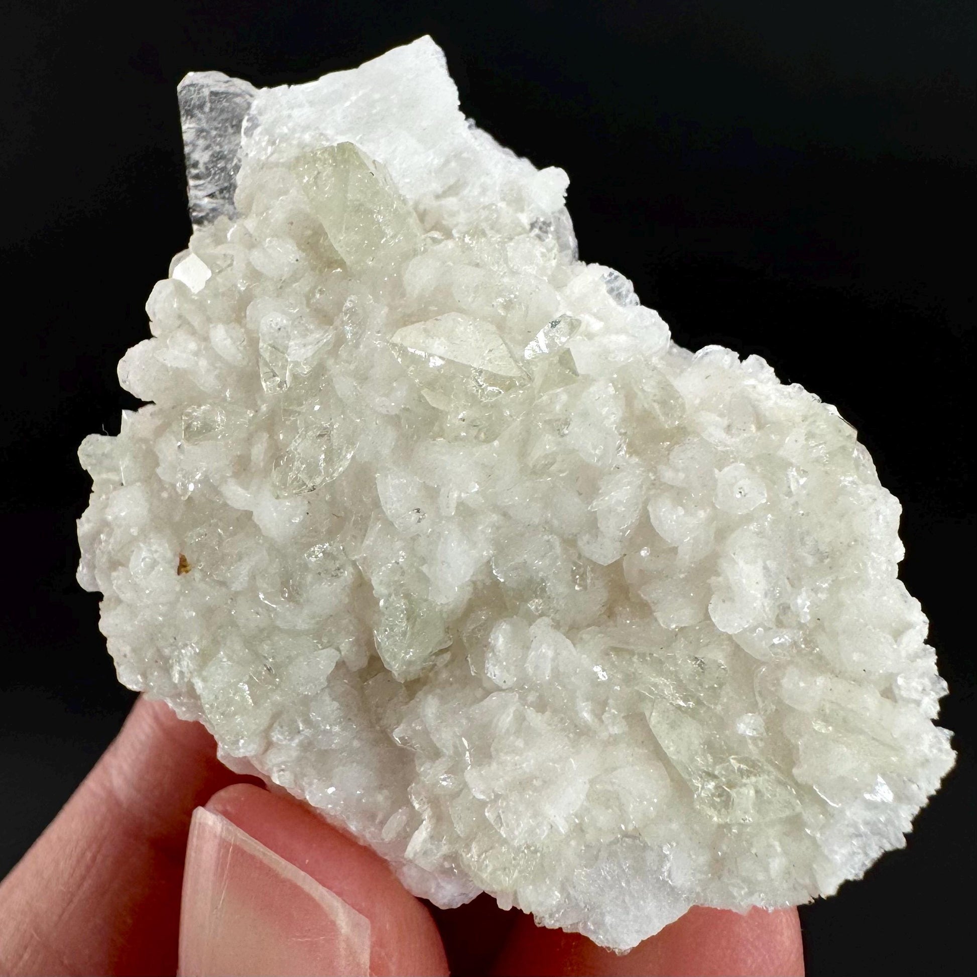 Herderite with Quartz on Albite | light green crystal, rare mineral specimen from Pakistan