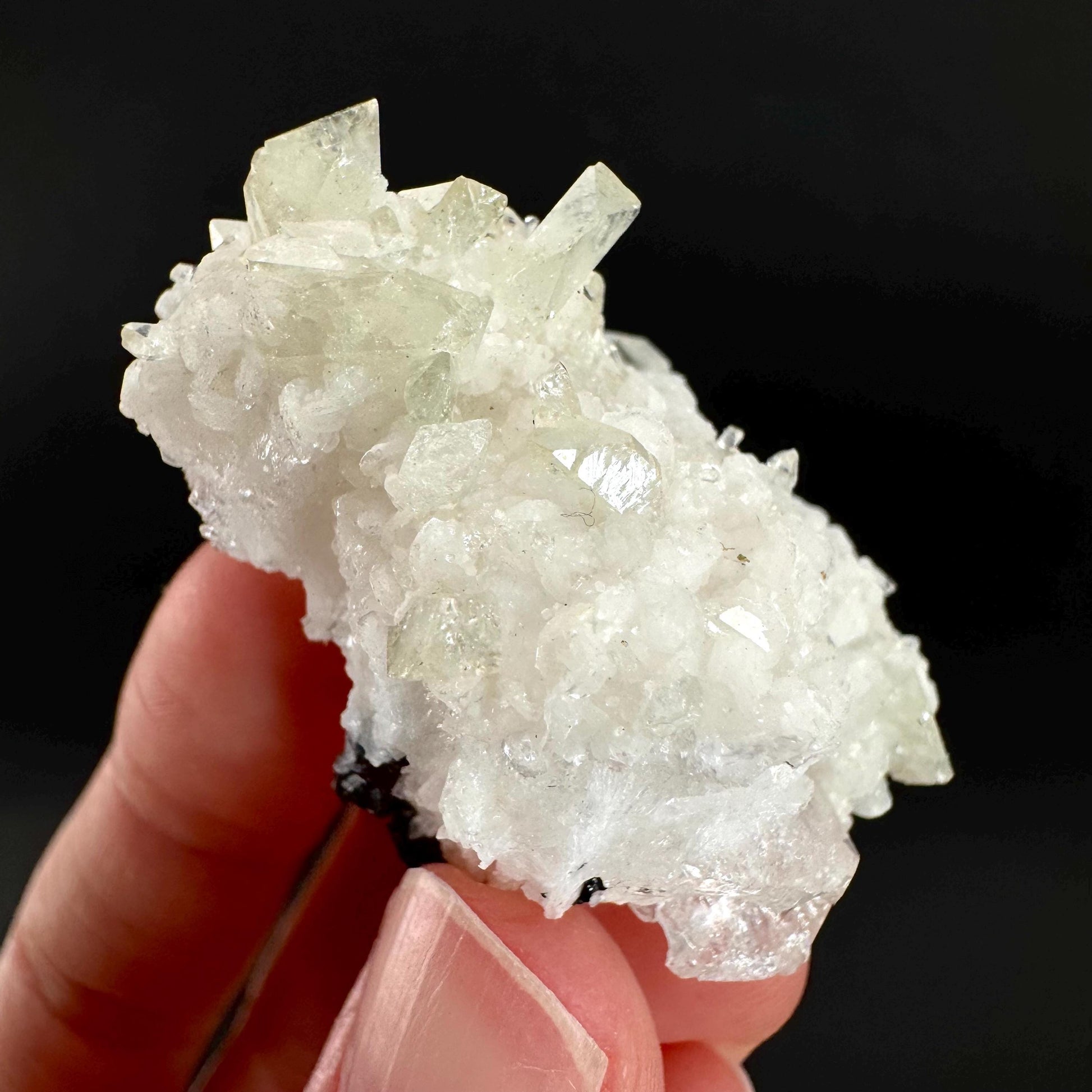 Herderite with Quartz on Albite | light green crystal, rare mineral specimen from Pakistan